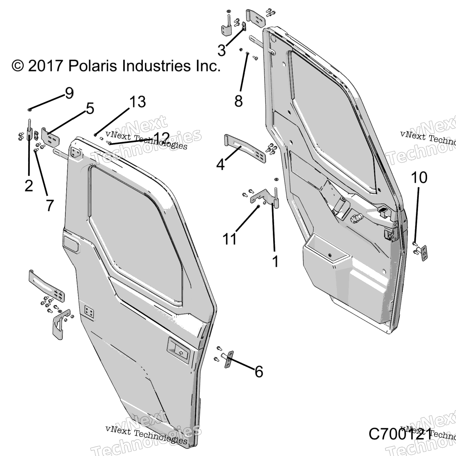 Body, Door, Front, крепление