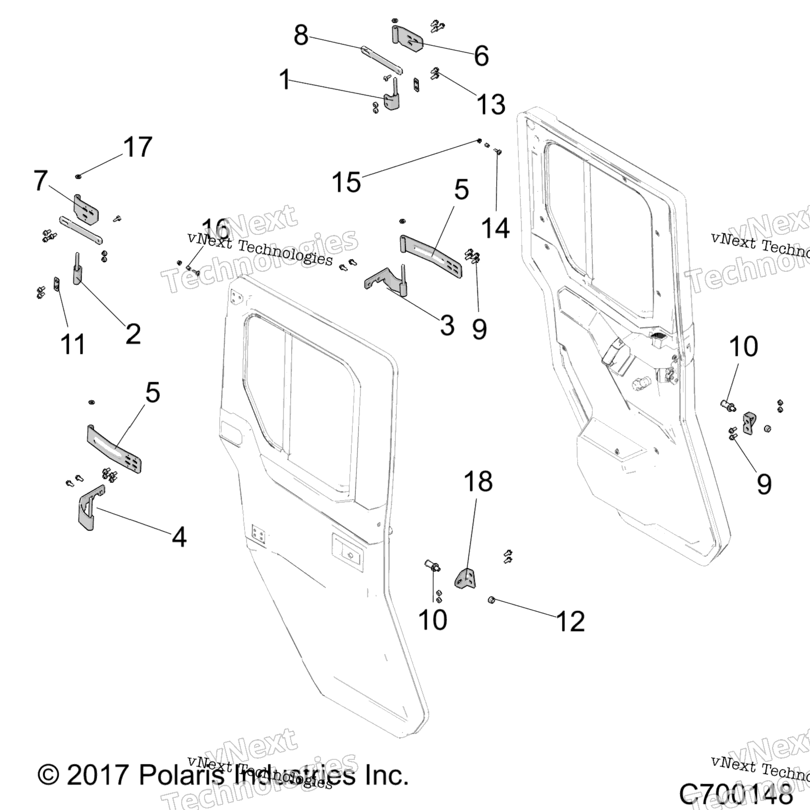 Body, Door, Rear, крепление