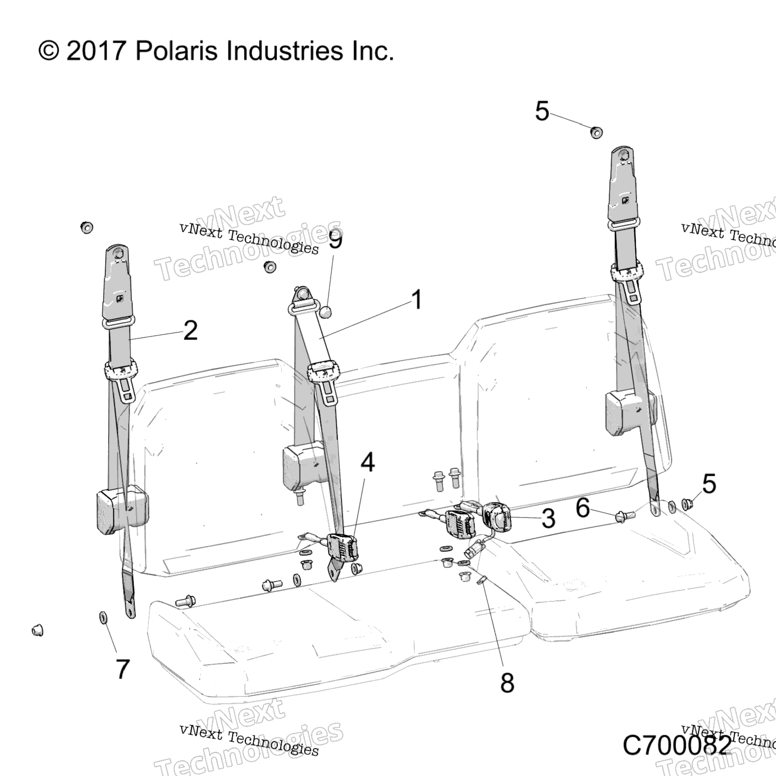 Кузов, сиденье Belt Mounting