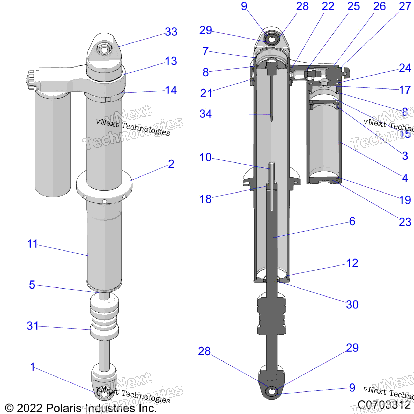 Подвеска, задний амортизатор Internals