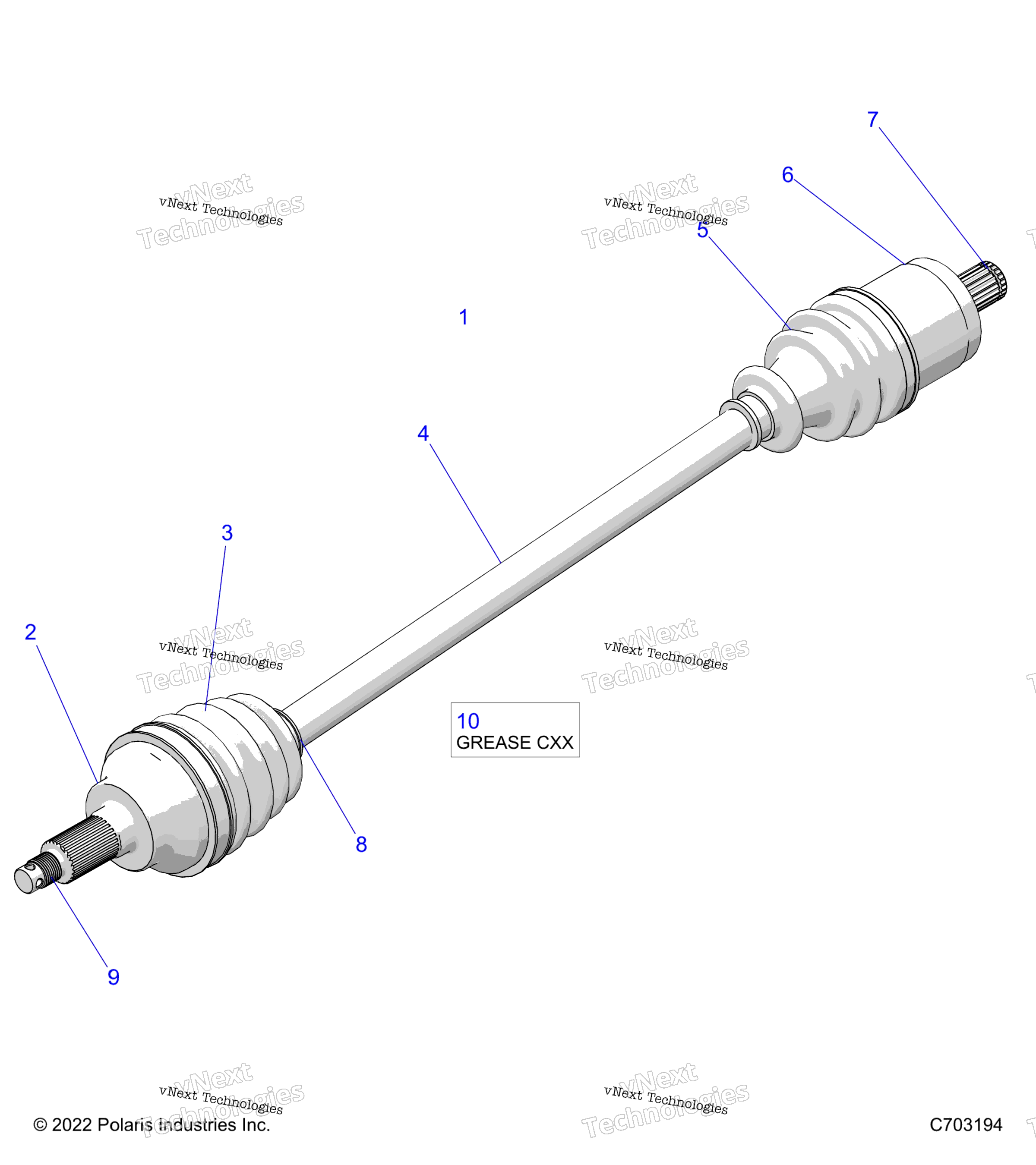 Привод Train, Half Shaft, Front