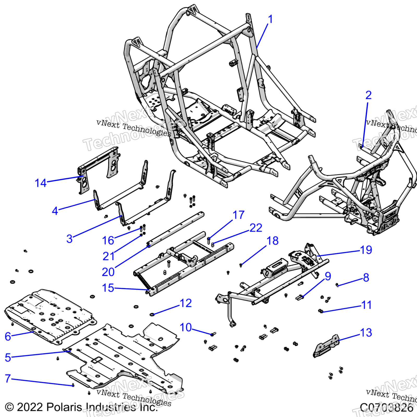 Шасси, основная рама And Skid Plates
