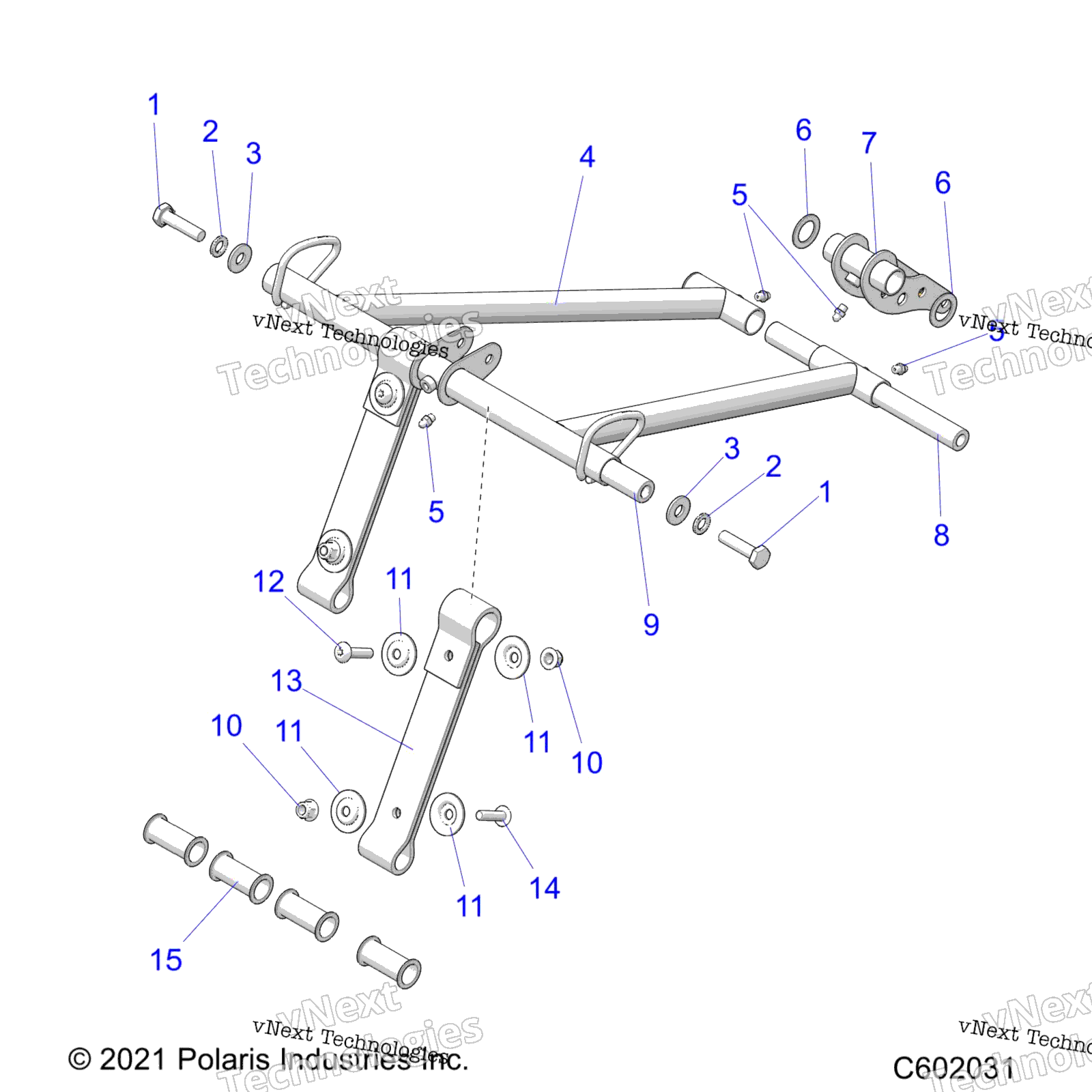 Suspension, Torque Arm, передний 163" / 3" Track Option S23tgy8ms