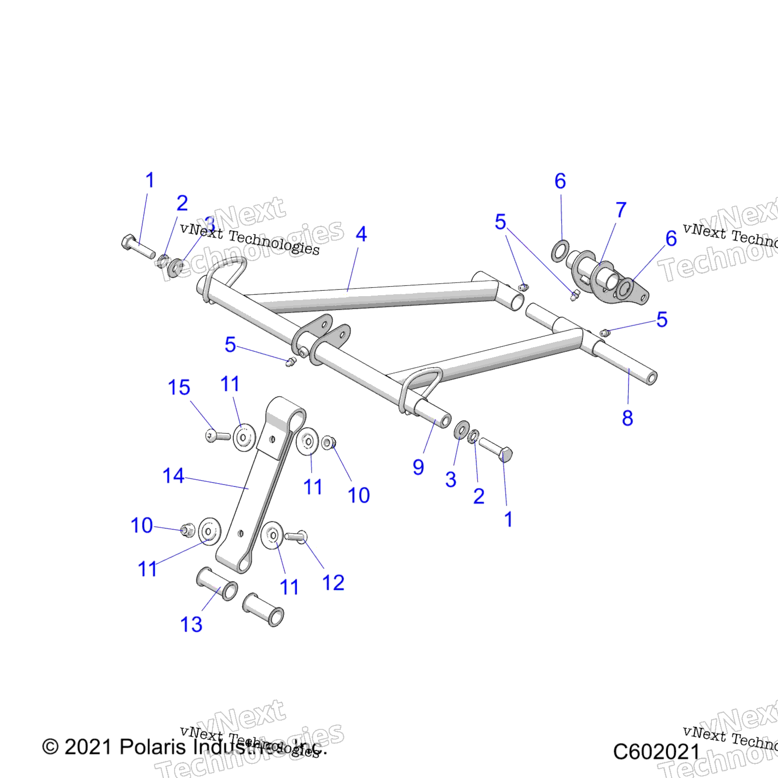 Suspension, Torque Arm, Front, 163", 3" Track опция S23tgw8ms