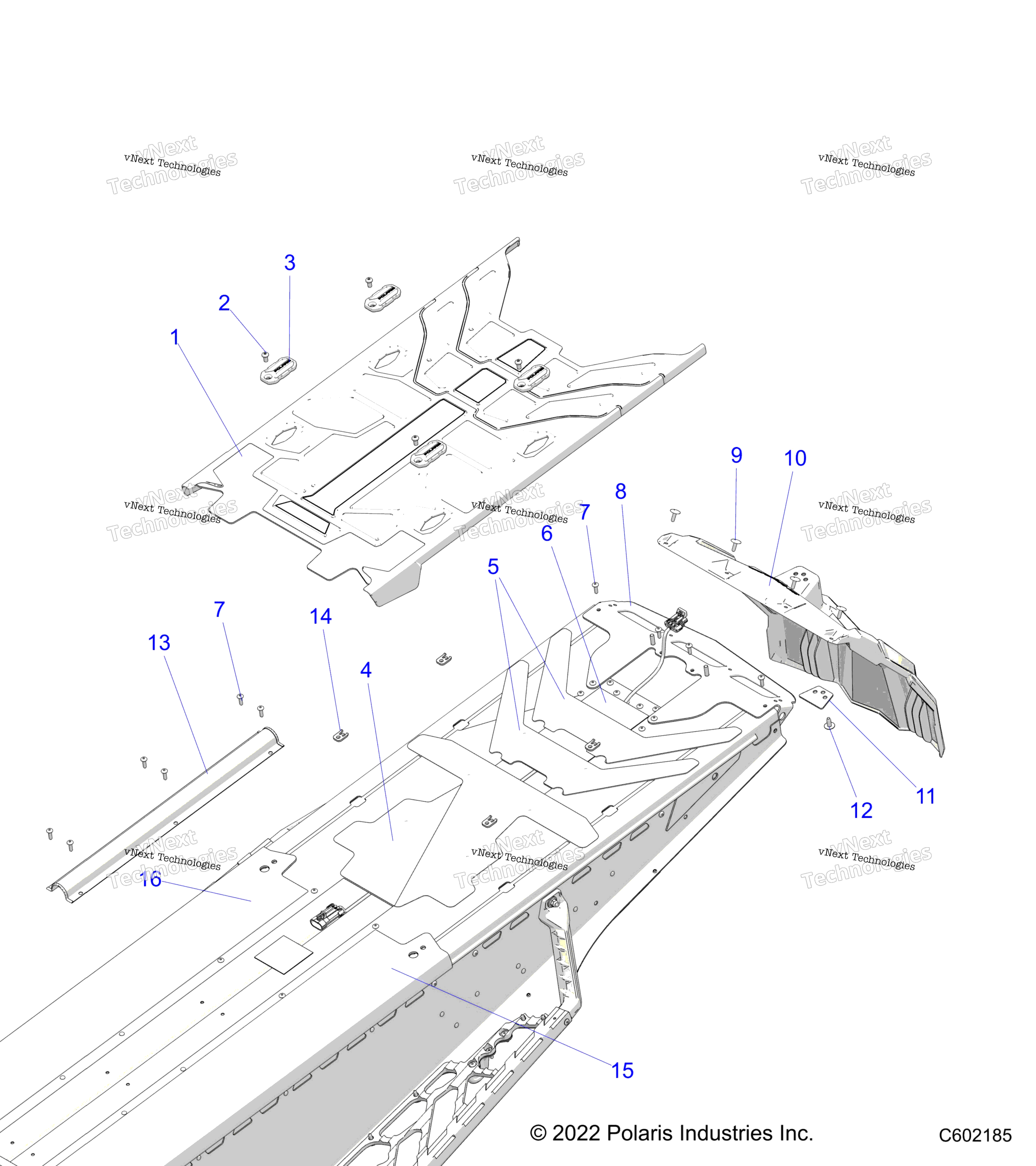 Chassis, задний Tunnel Cover, Closeoff, и Snowflap 23Tlf9fs