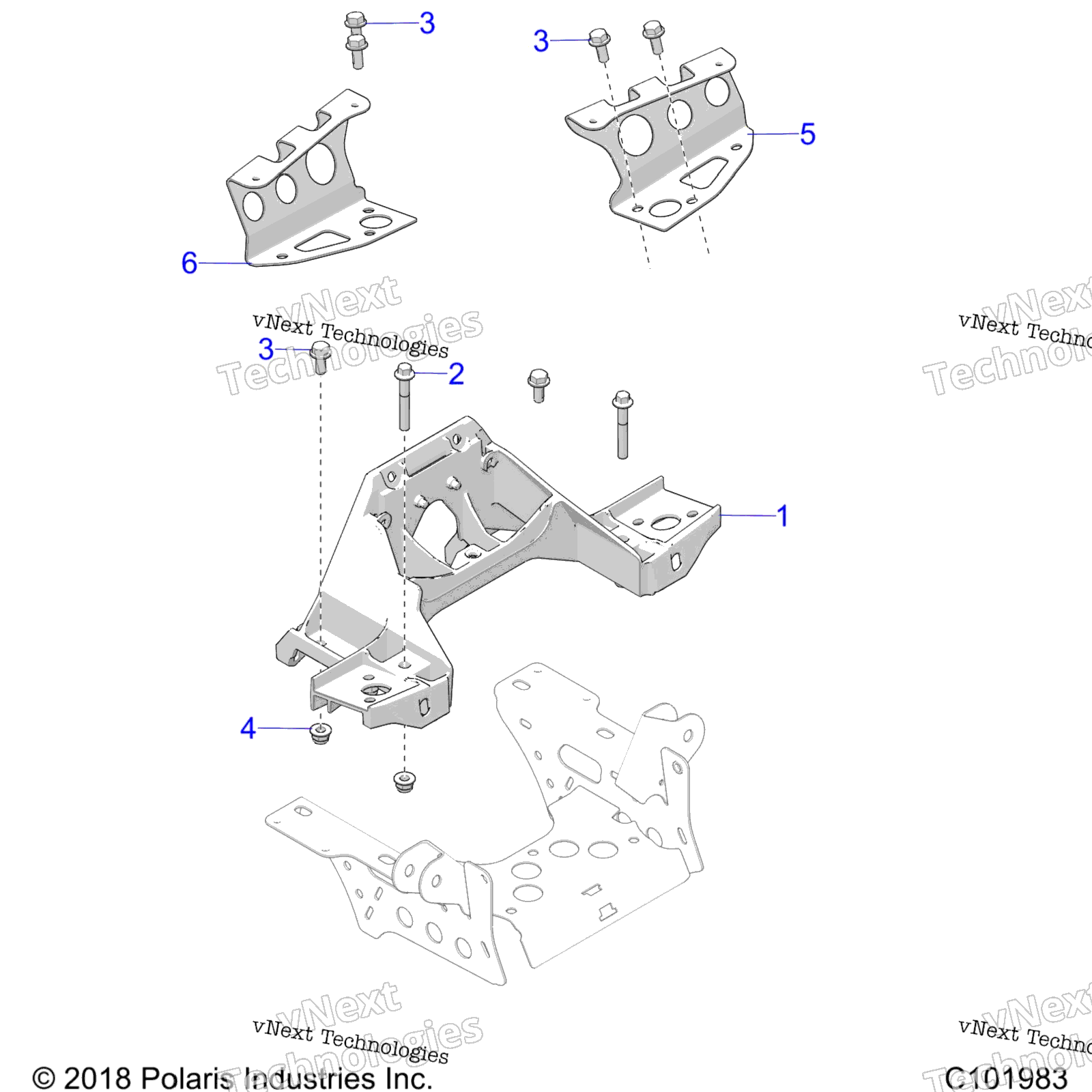 Chassis, Bulkhead & передний Cab Support A23sxa85a6 / A1 / Ea9 / Ag / Am