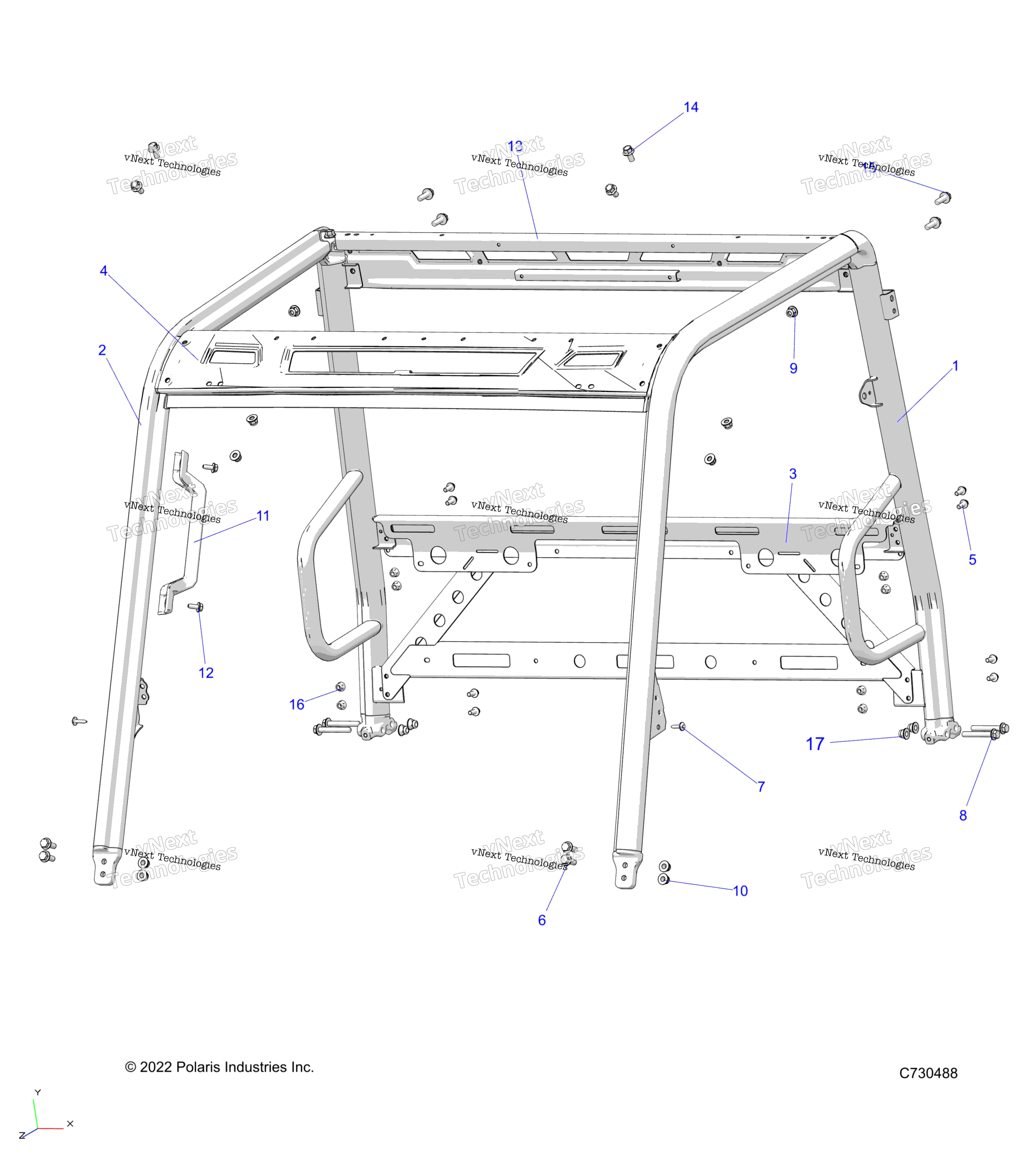 Шасси, рама кабины R23maa57f1/Sc9/Ck/F1/F9