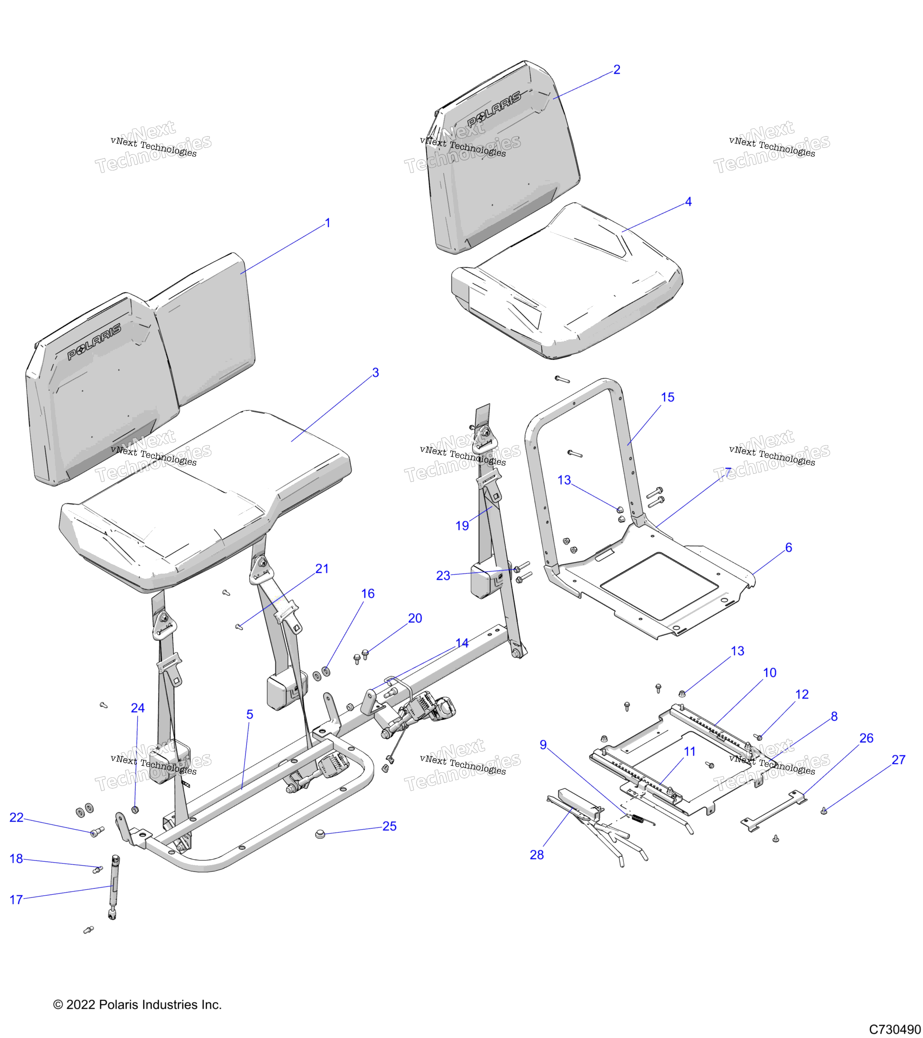 Кузов, сиденье Asm. And Slider R23rre99pj