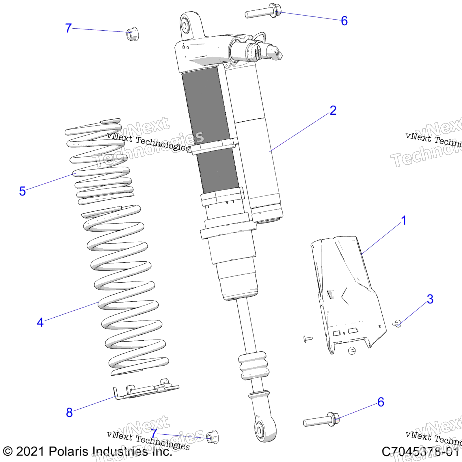 Подвеска, задний амортизатор Mounting
