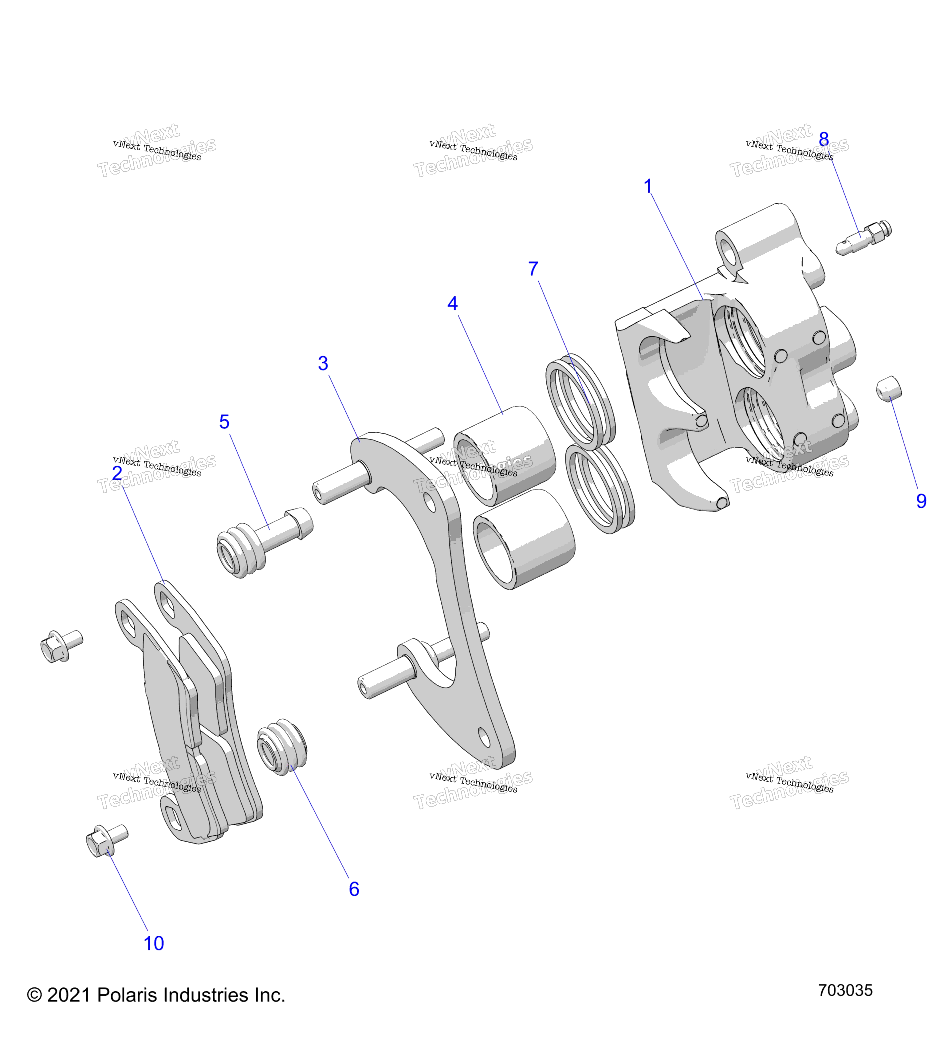 Brakes, Caliper, задний