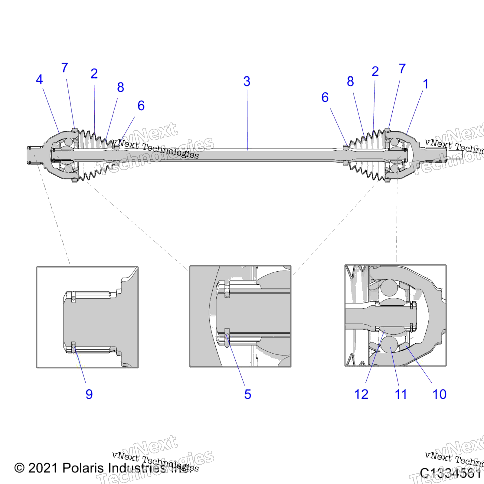 Привод Train, Half Shaft, Front