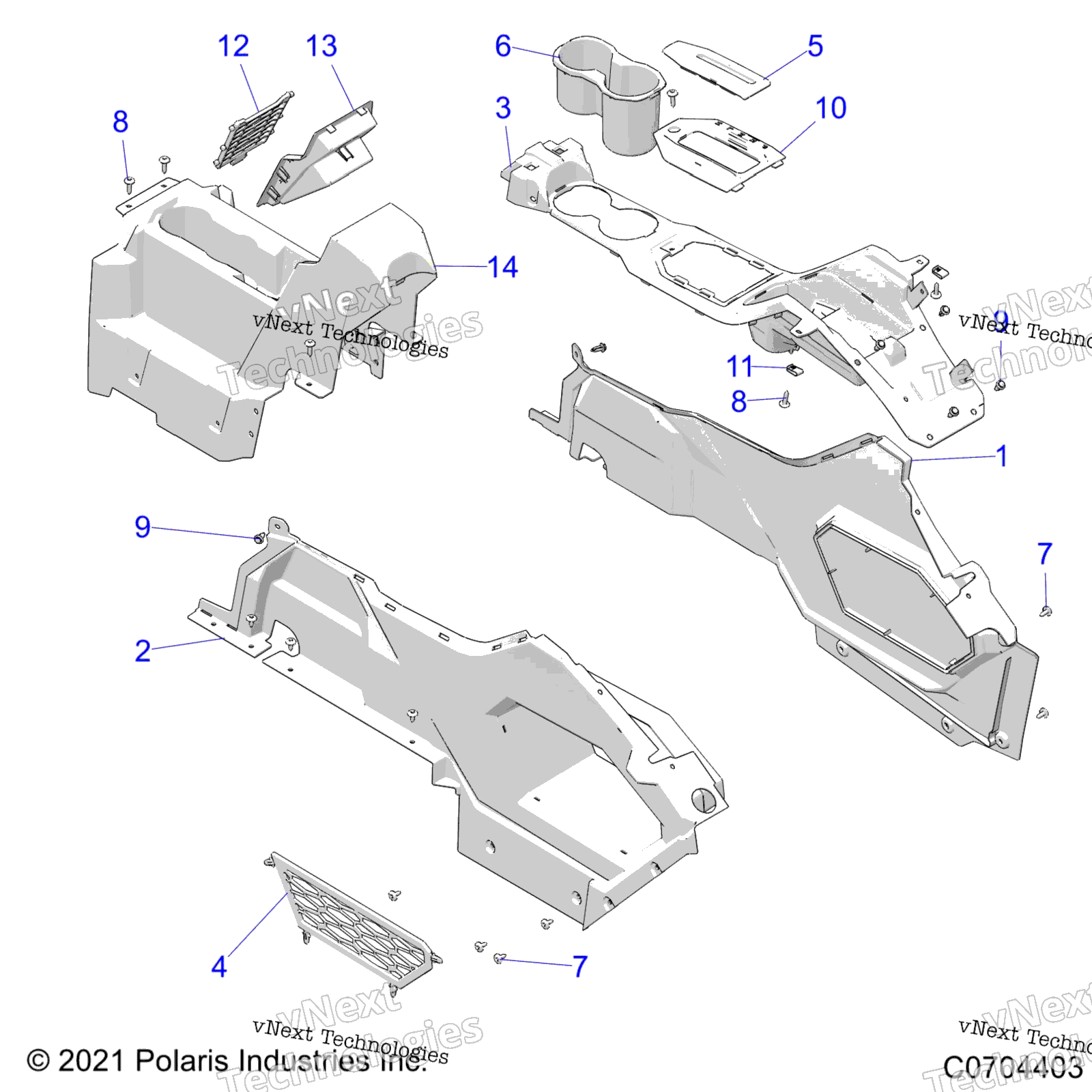 Body, Center Console Z23r4e92a / 92B