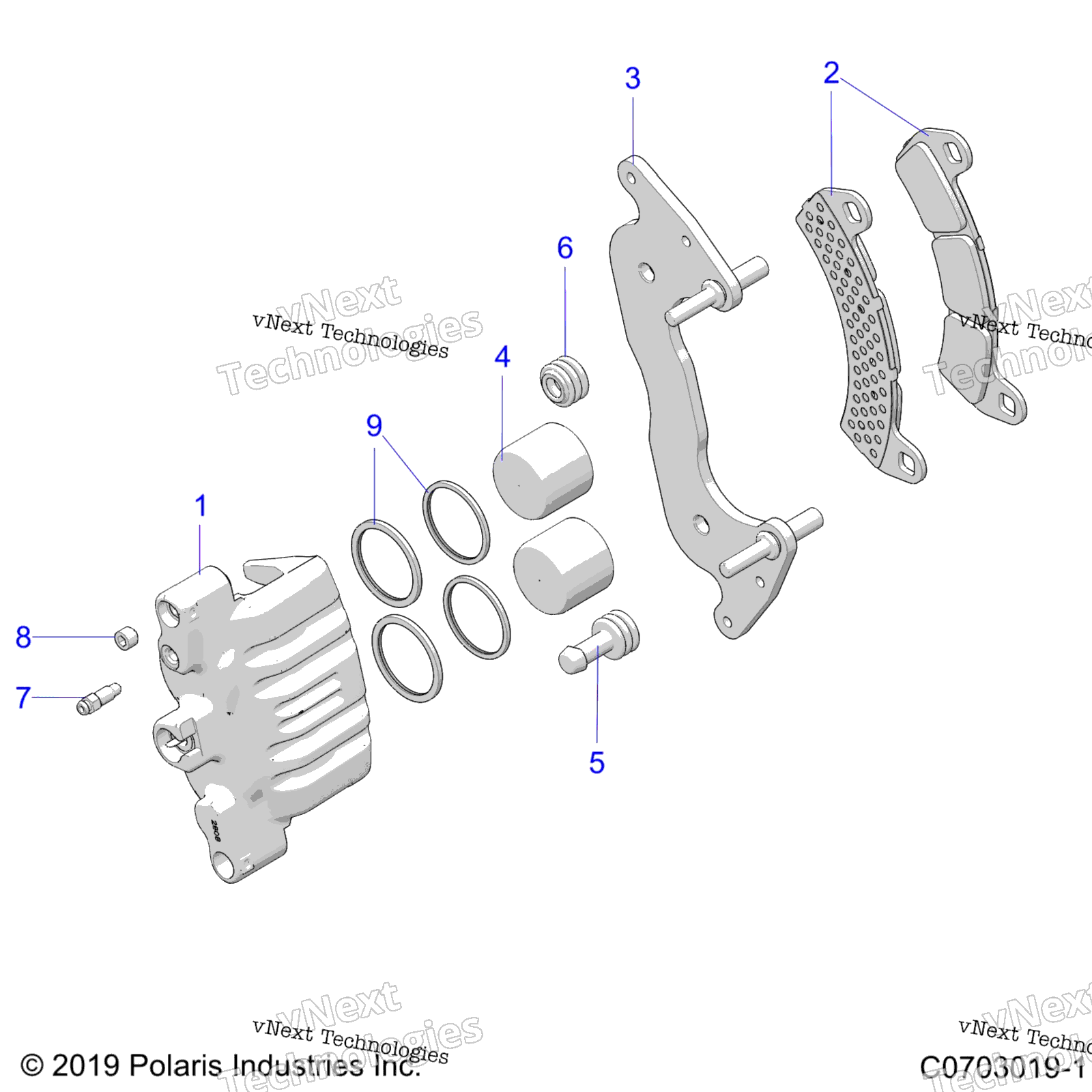 Brakes, Caliper, передний Z23r4e92a / 92B