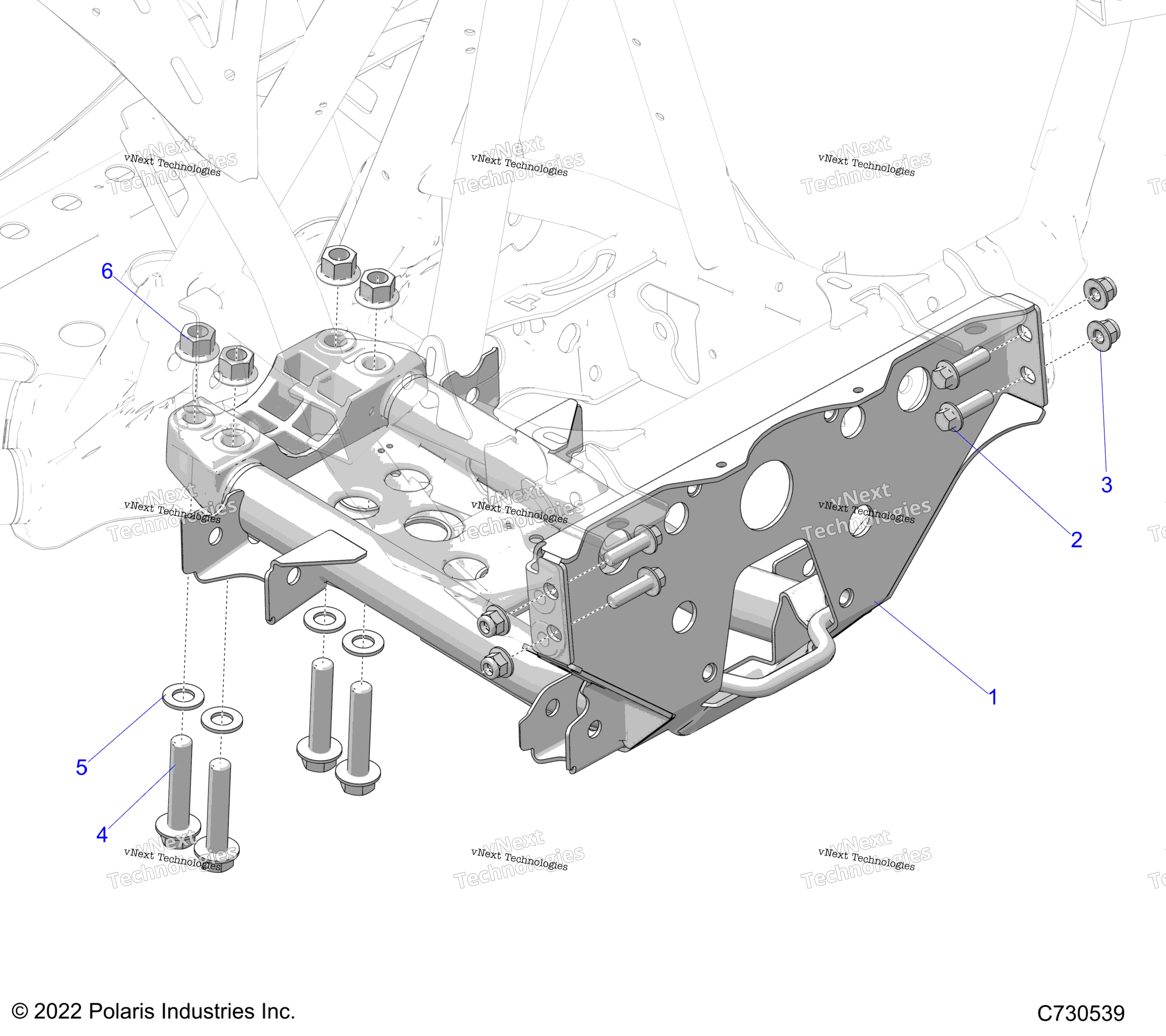Chassis, Mounting, передний Gearcase Z23r4e92a / 92B