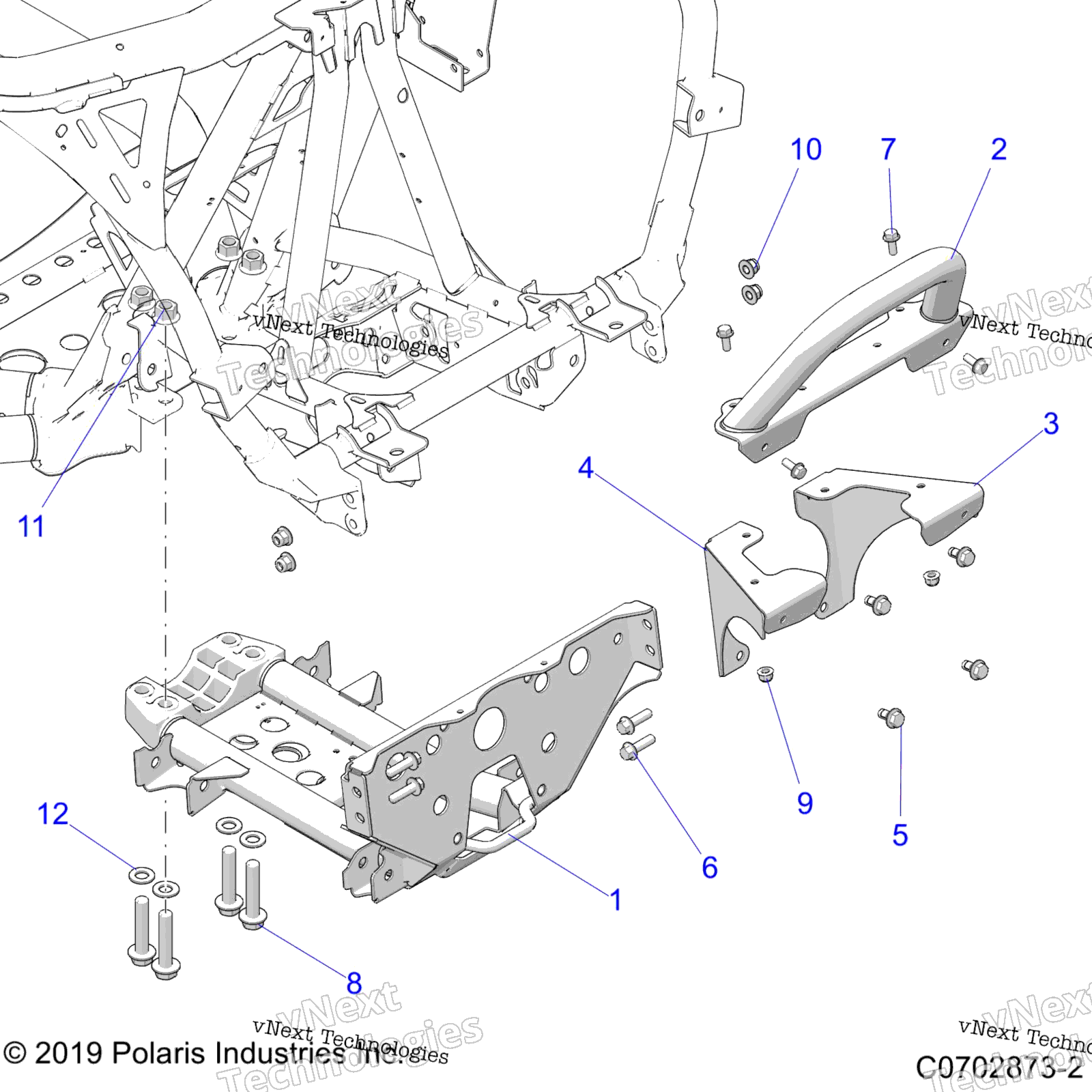 Chassis, Mounting, передний Gearcase Z23rab92a / 92B