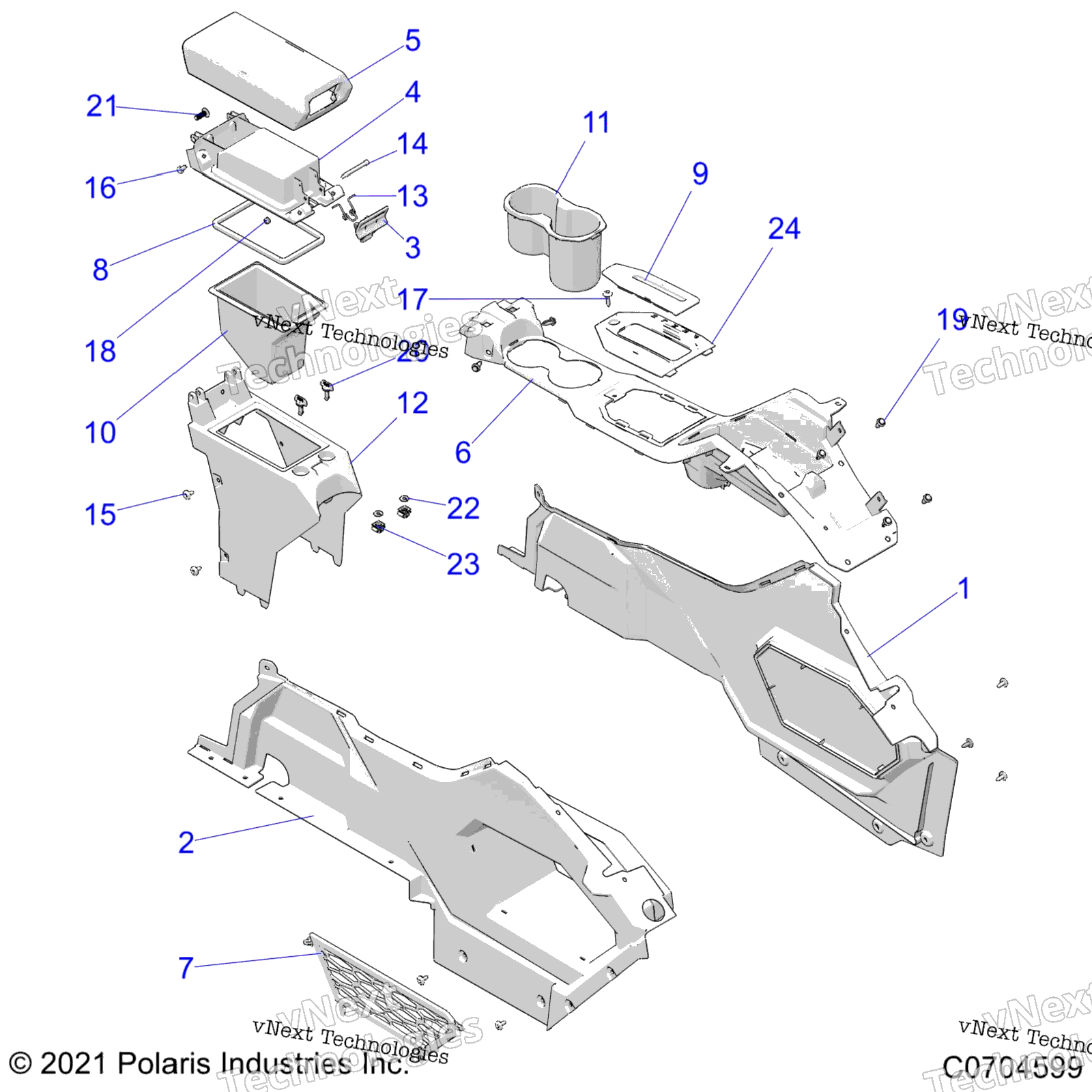 Body, Center Console Z23rae92a / 92B