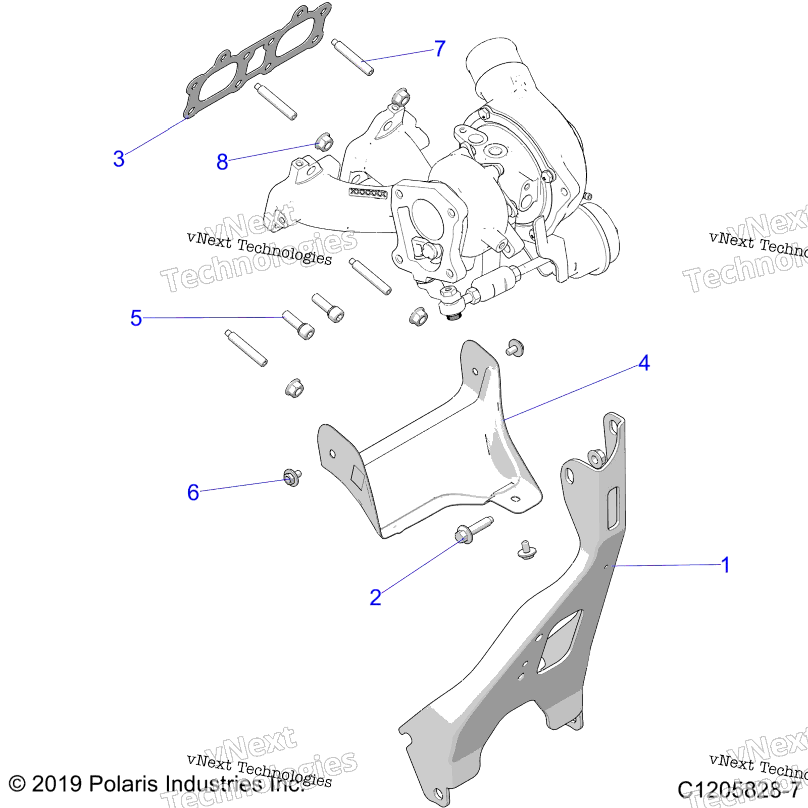 Engine, Turbo Charger крепление Z23rae92a / 92B