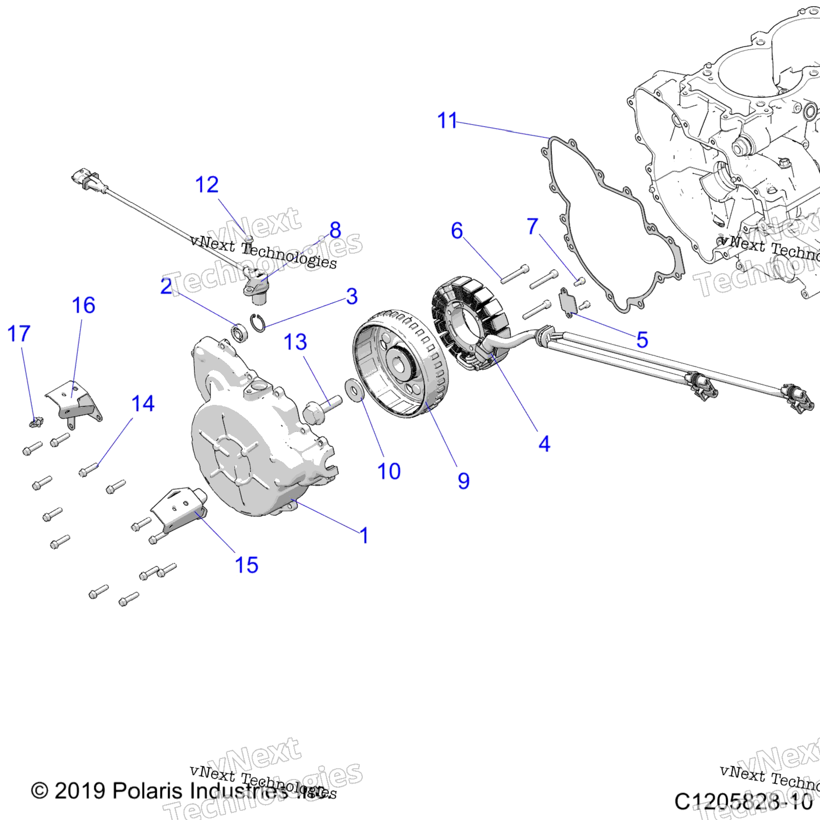 Двигатель, статор и маховик Z23rae92a/92B