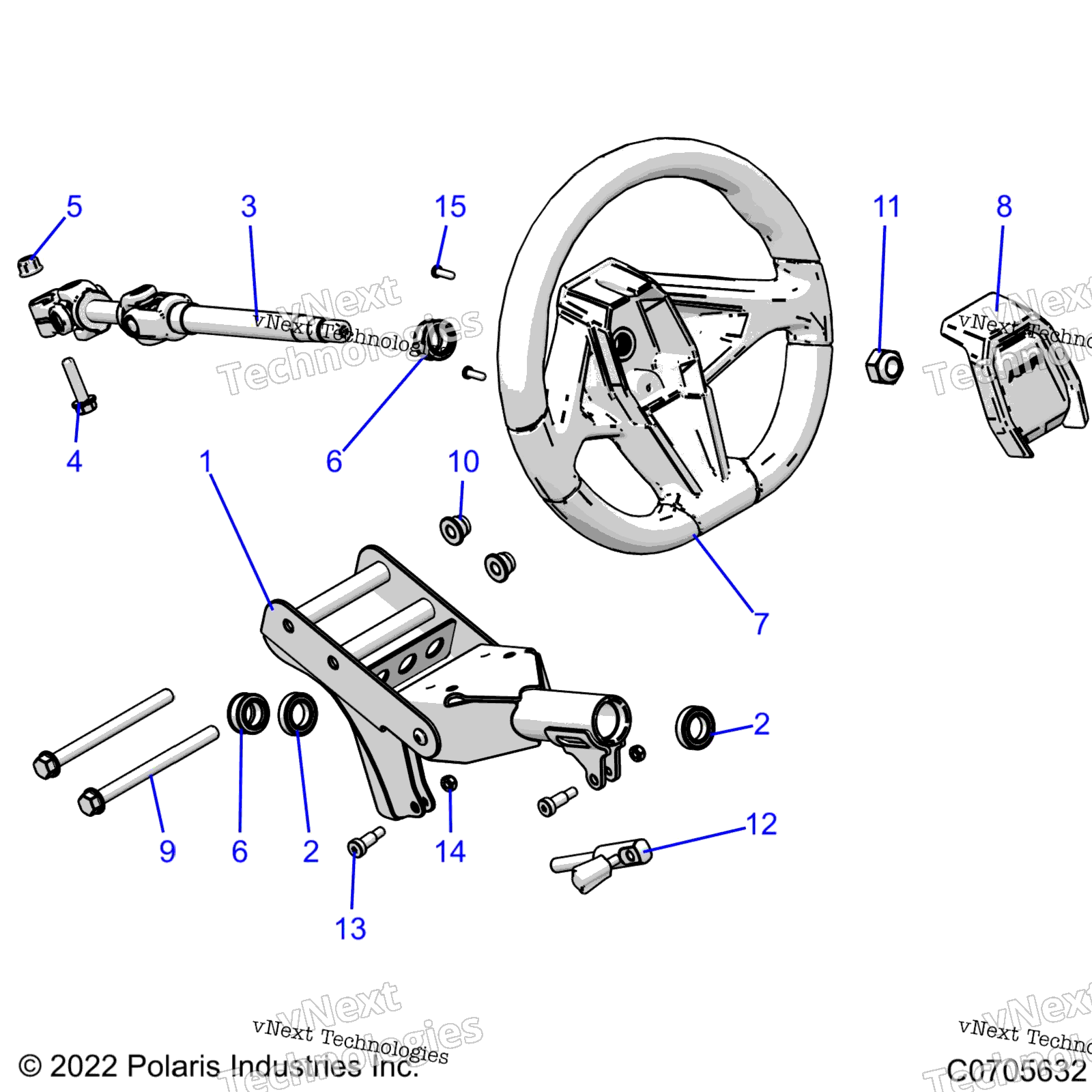 Steering, Upper, Standard Z23rae92a / 92B