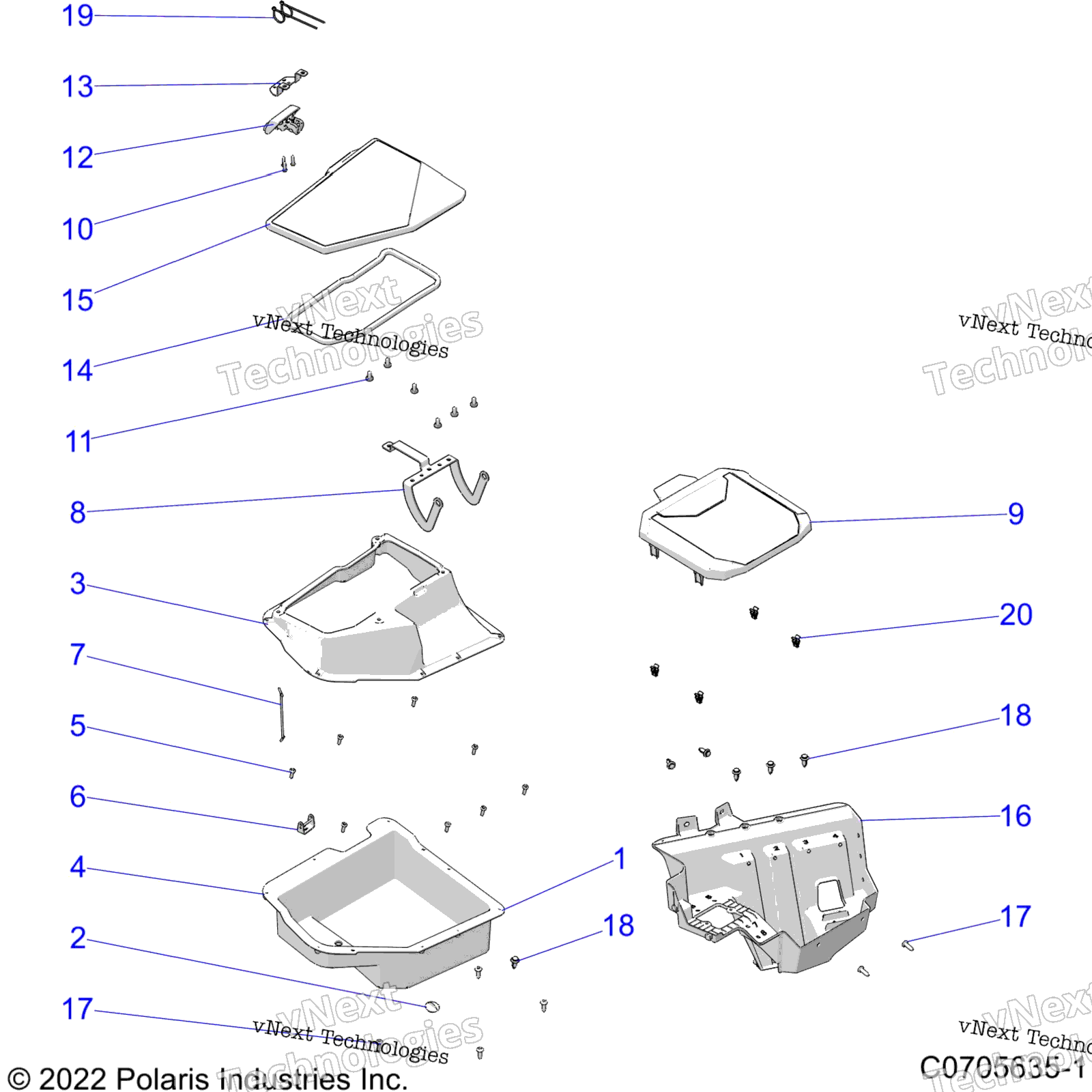 Body, передний Storage