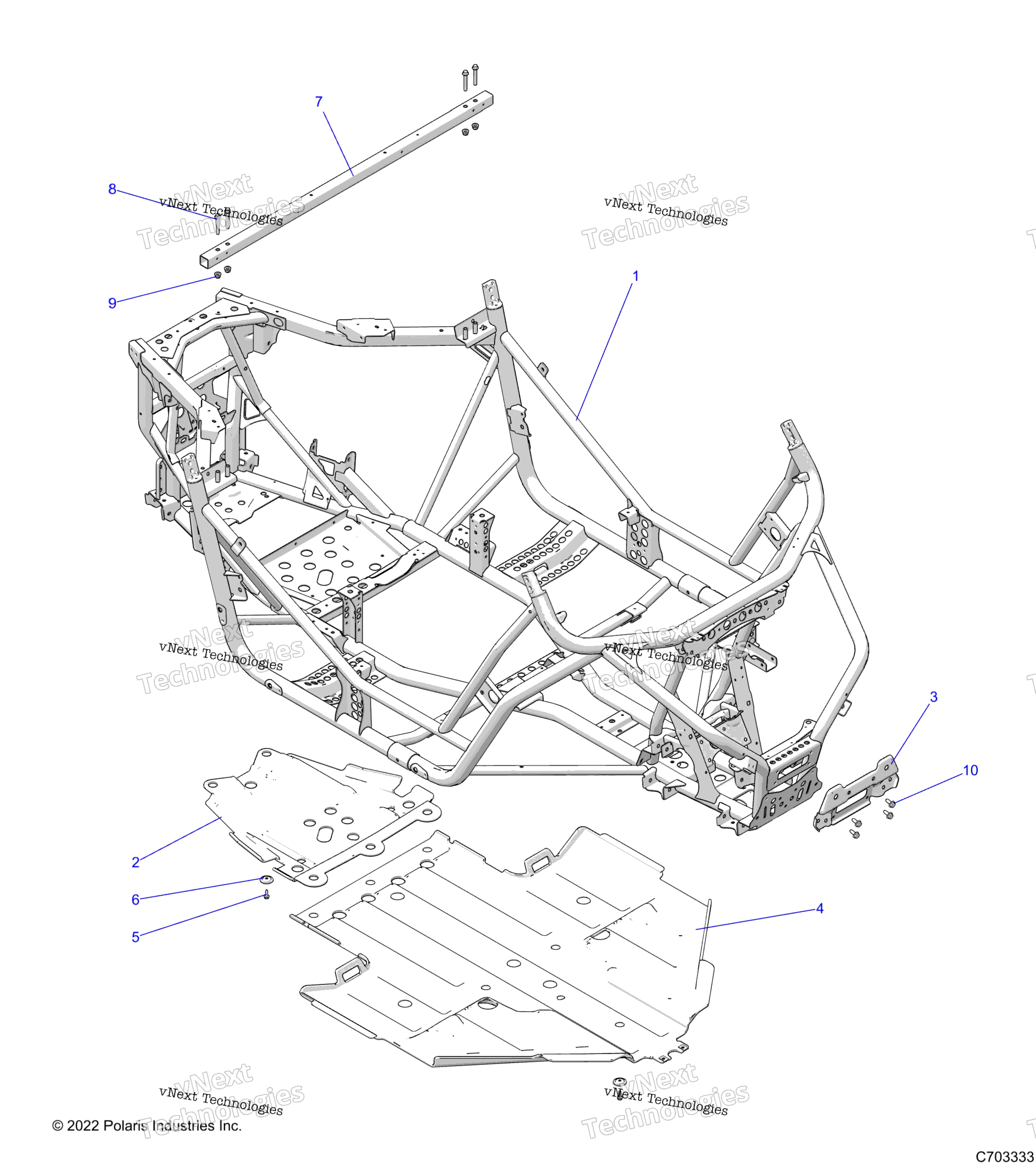 Шасси, основная рама And Skid Plate