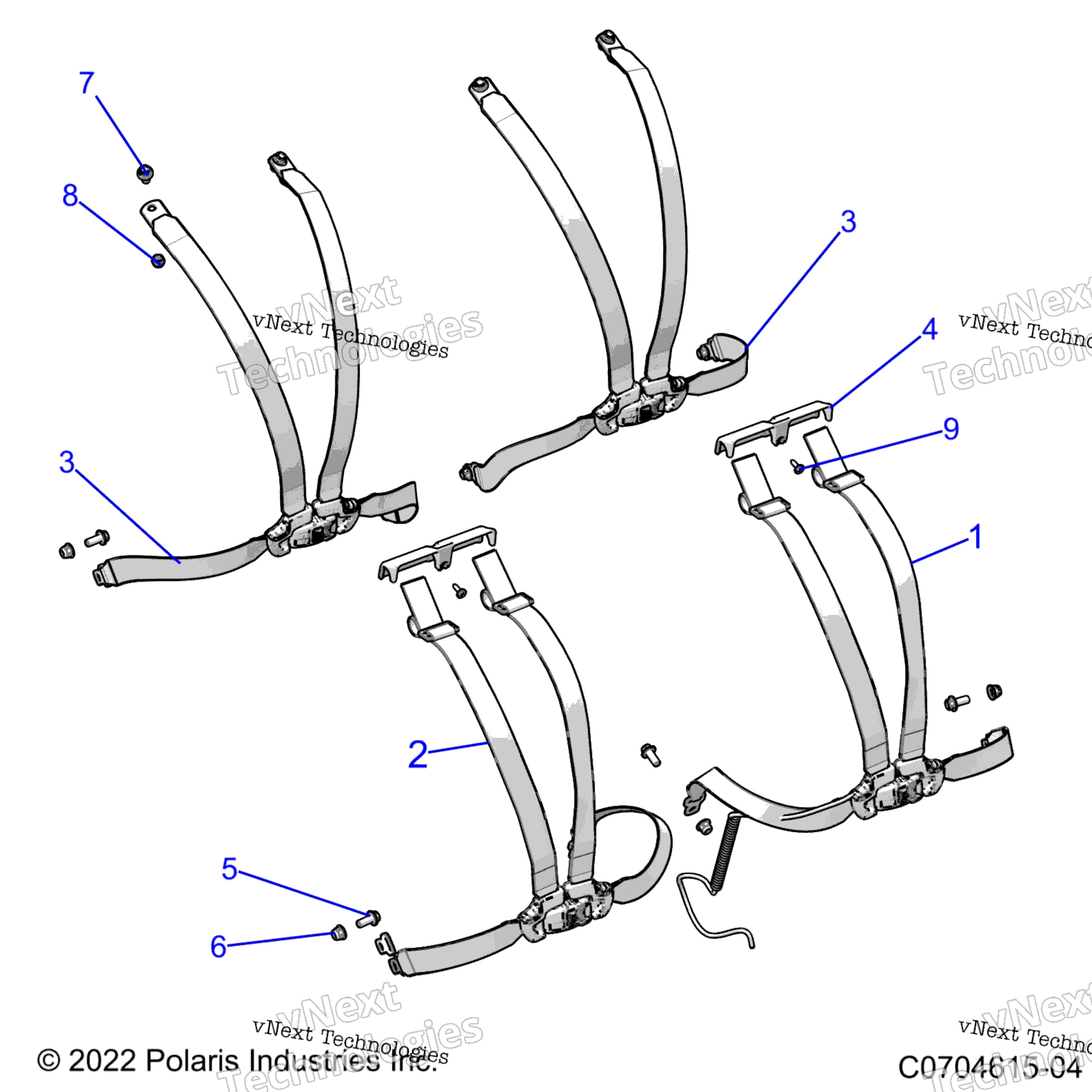 Кузов, сиденье Belt Mounting 4 Point