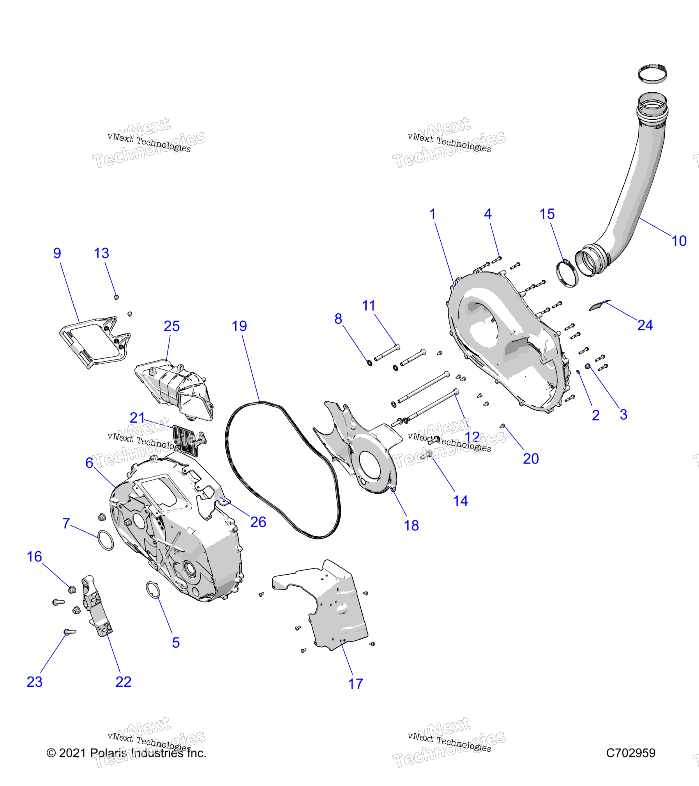 Трансмиссия, крышка сцепления And Ducting Z23gad92a/92B