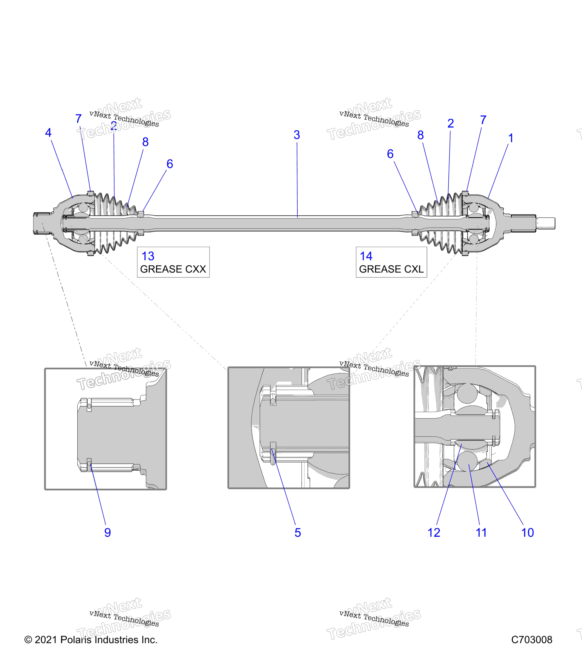 Привод Train, Half Shaft, Rear Z23gad92a/92B