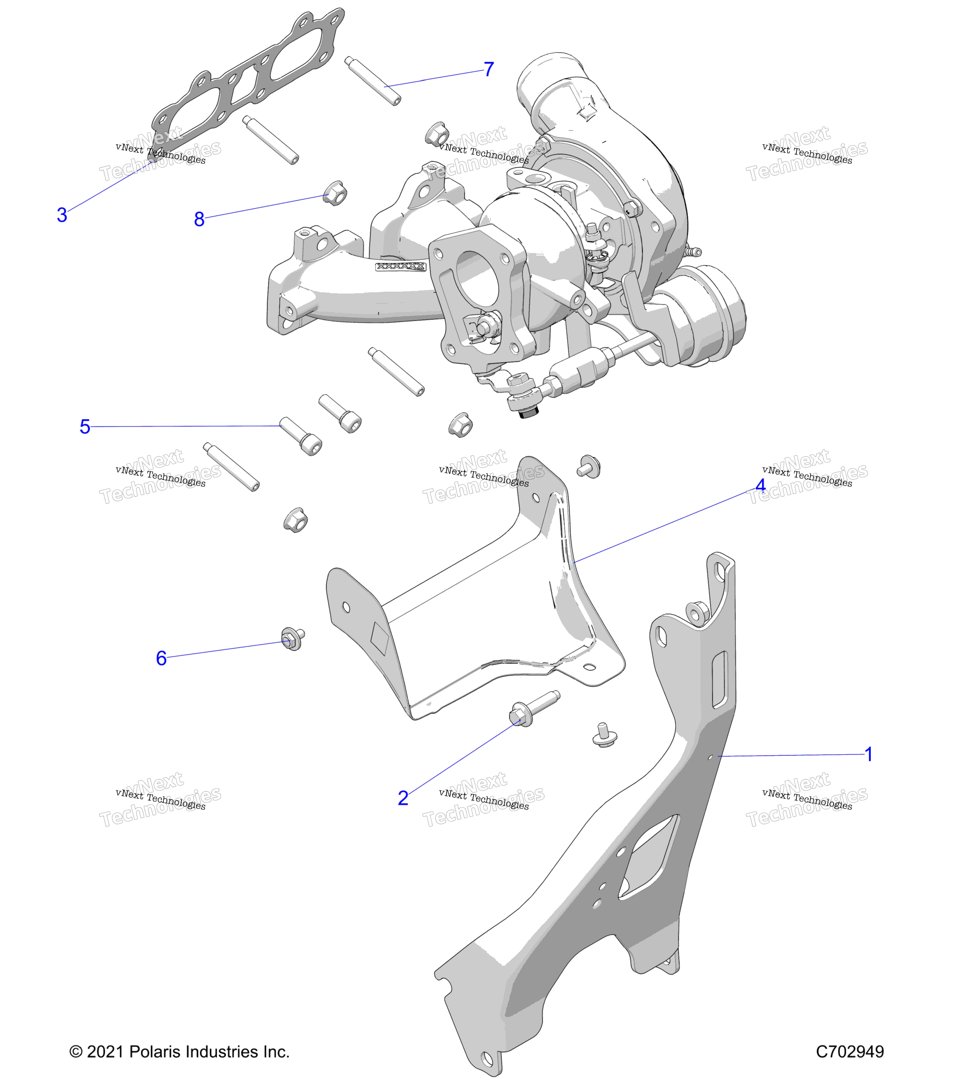 Engine, Turbo Charger крепление Z23gad92a / 92B