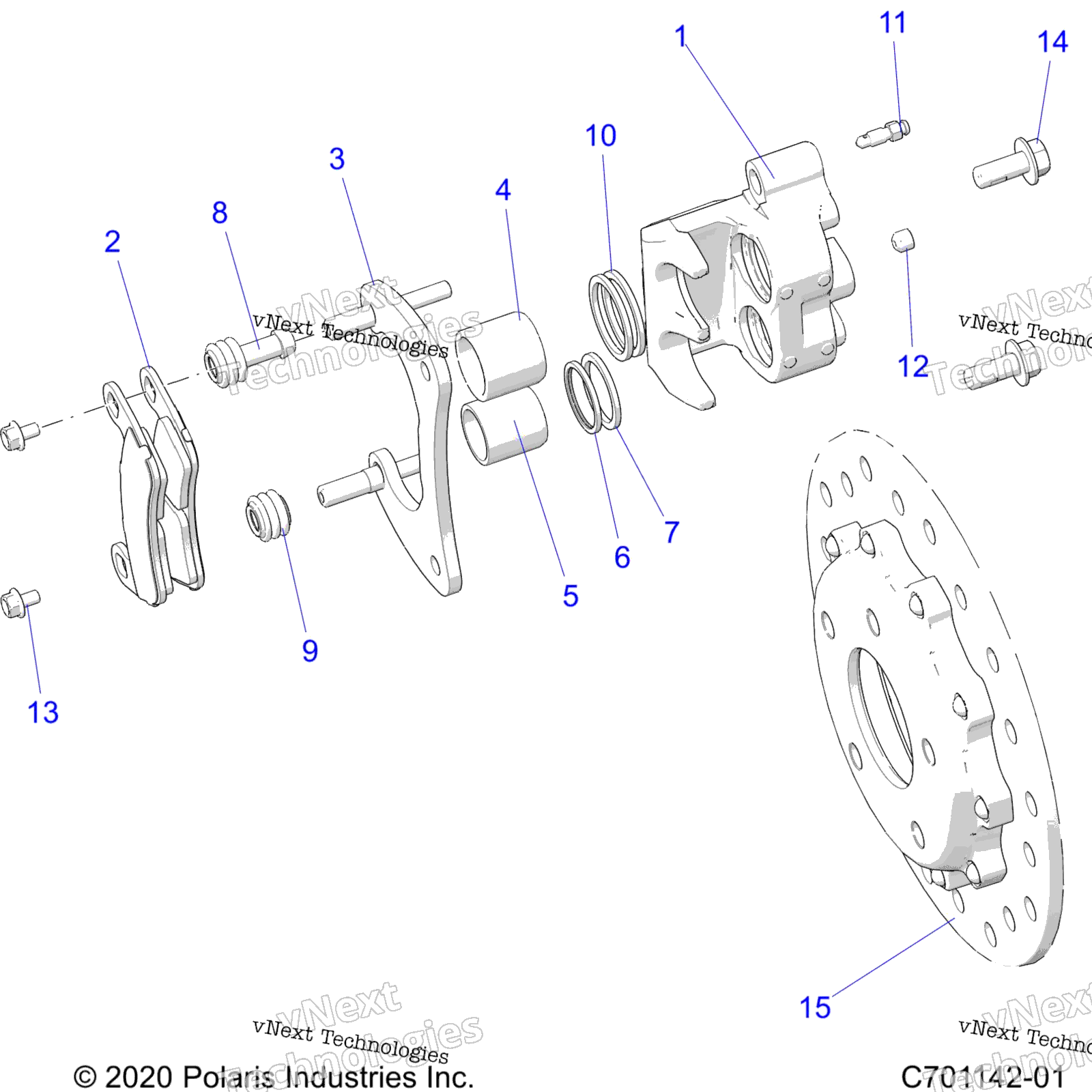 Brakes, Caliper, задний
