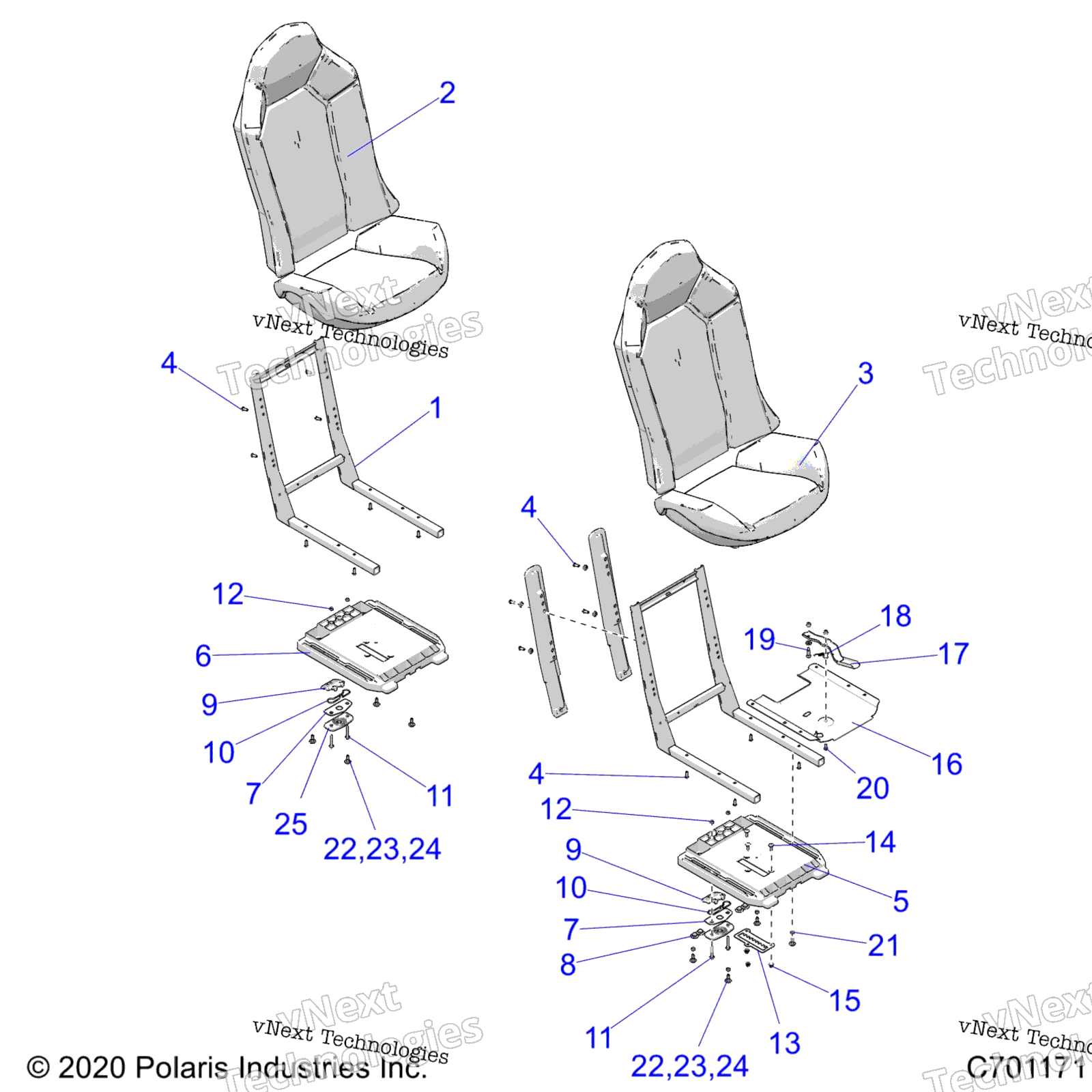 Кузов, сиденье Asm. And Slider Z23nav99a/99B