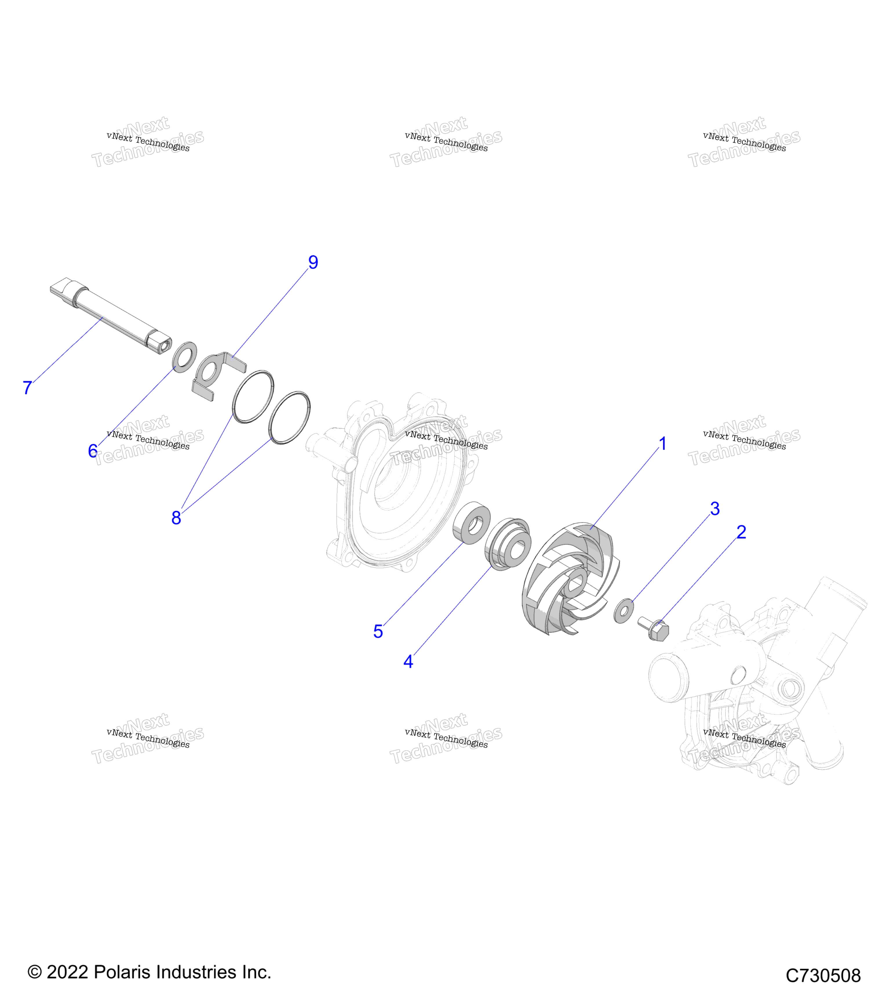 Engine, Waterpump узел Z23nak99a / 99B