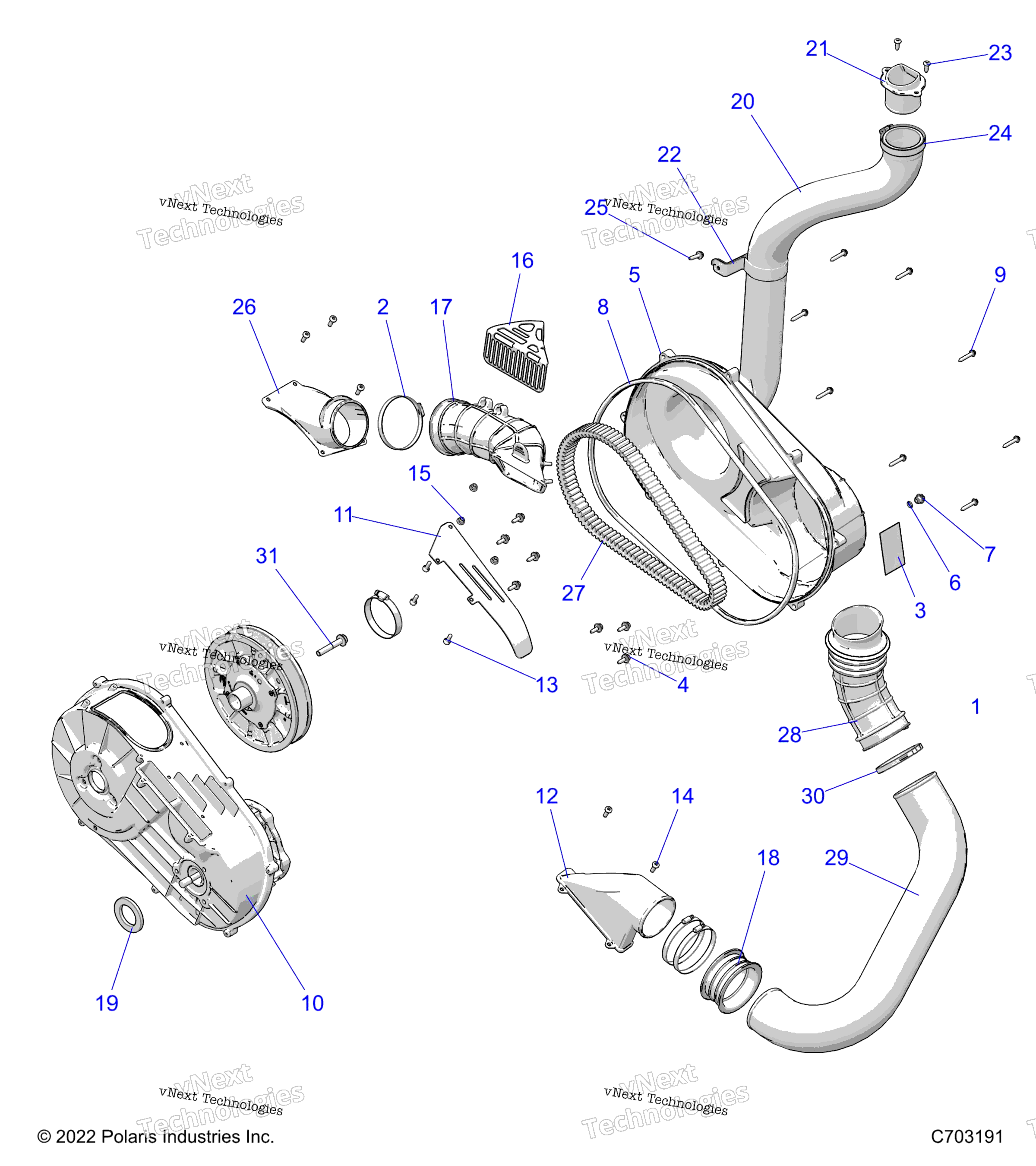 Трансмиссия, крышка сцепления And Ducting Z23nae99a/99B