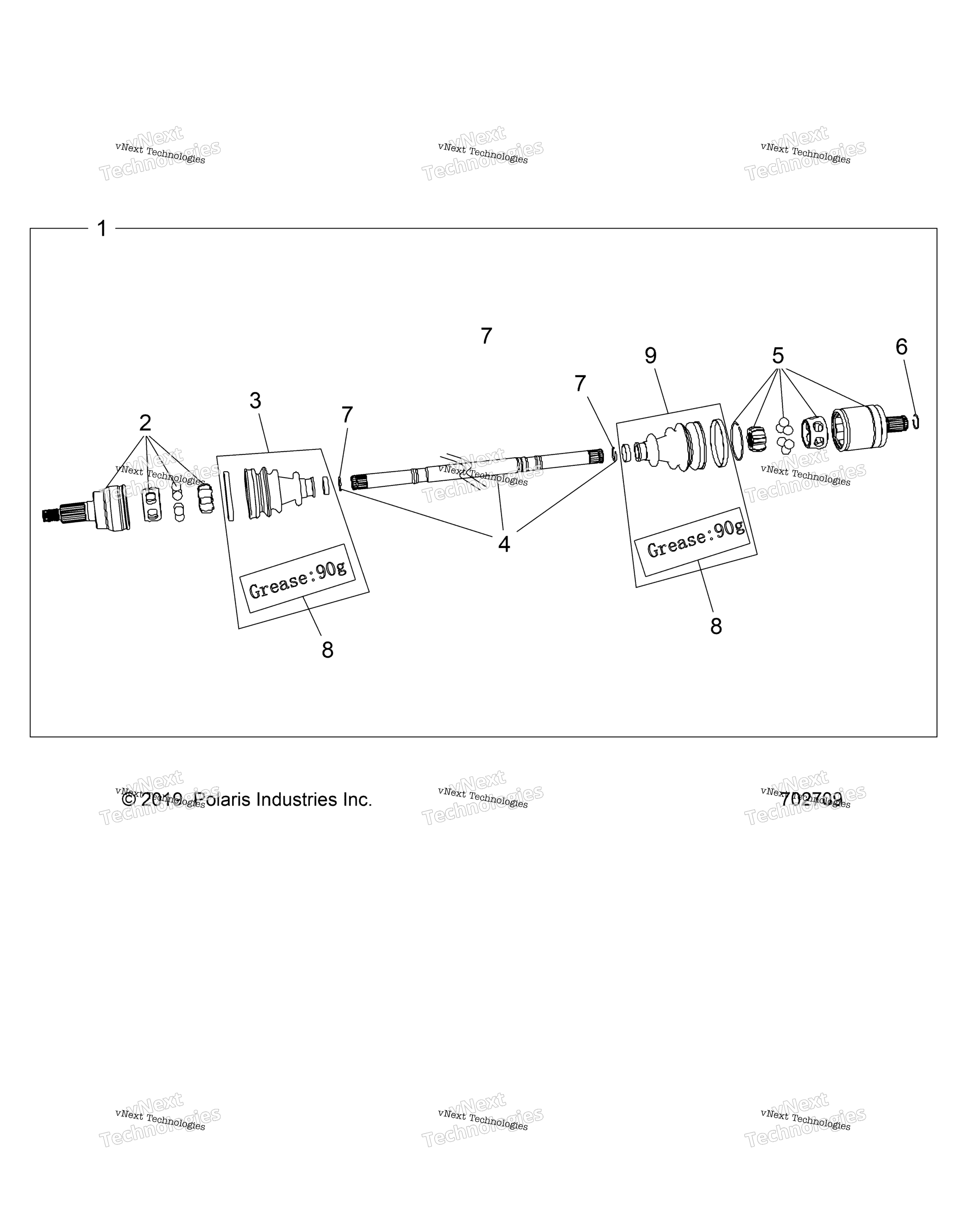 Привод Train, Half Shaft, Front