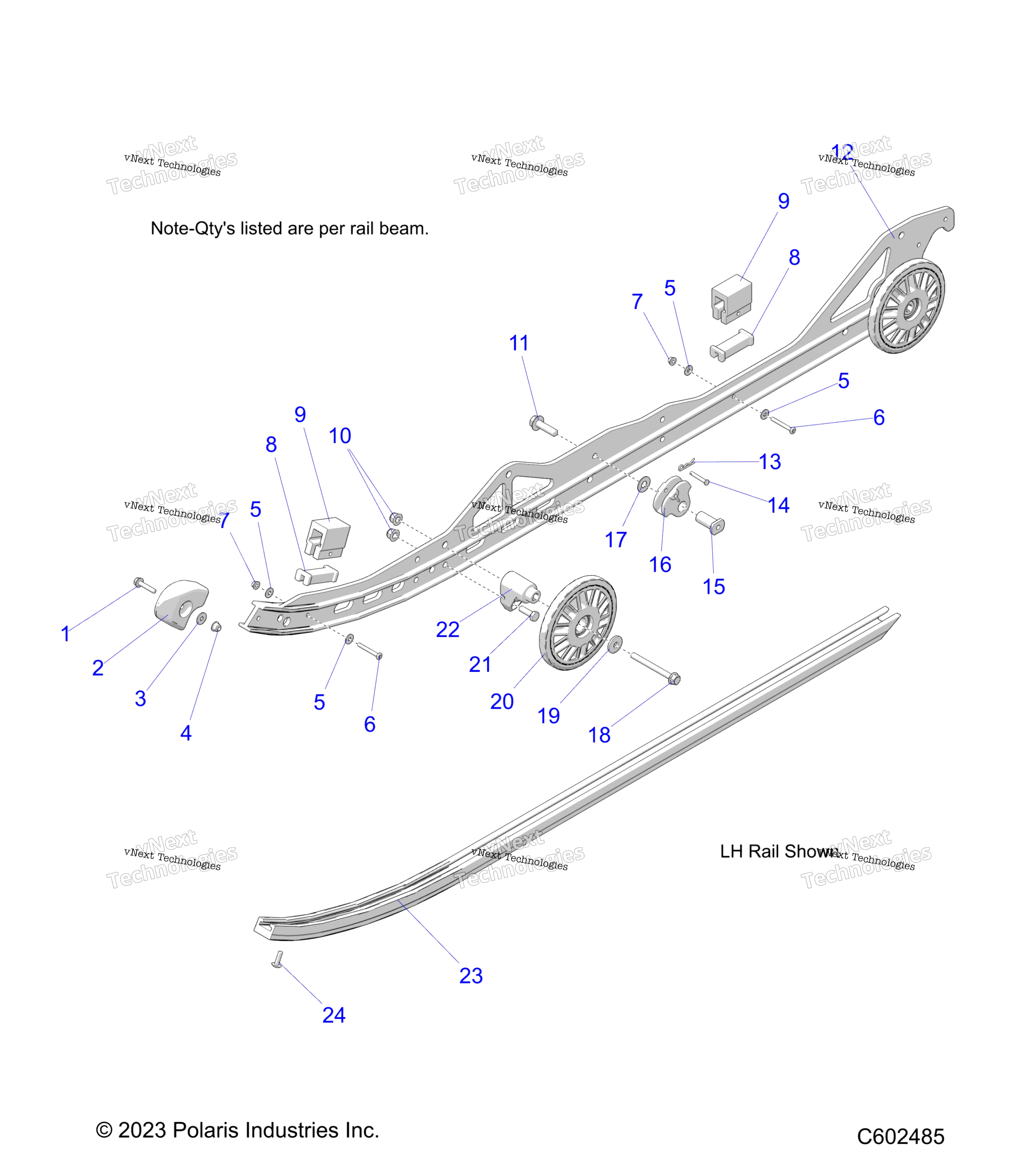 Suspension, Rail Beams, Lh / Rh