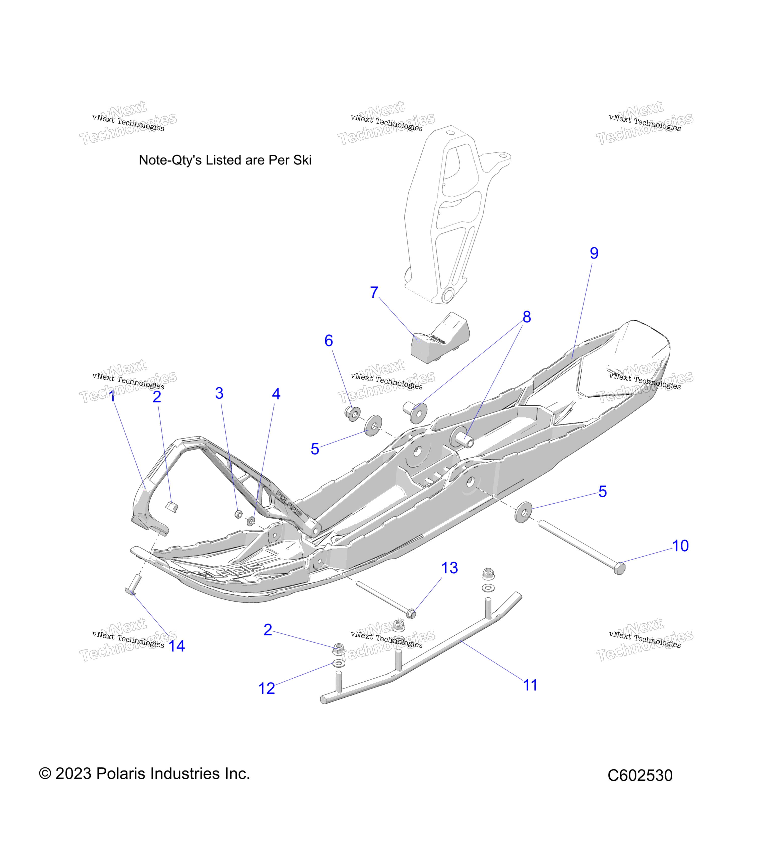 Steering, Ski узел