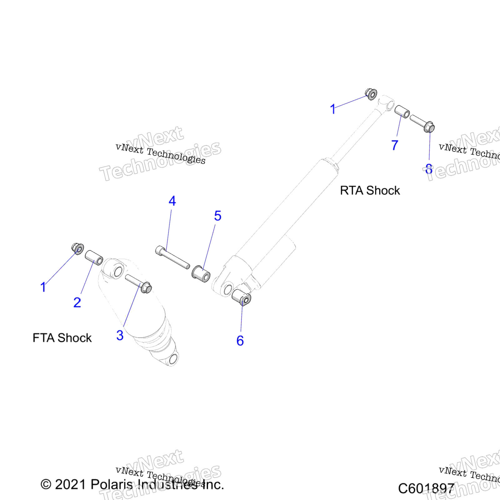 Suspension, Shock Mounting, задний Susp