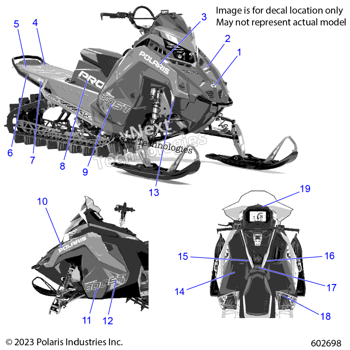 Body, Decal, Black Side панель W / Shadow Gray Accent