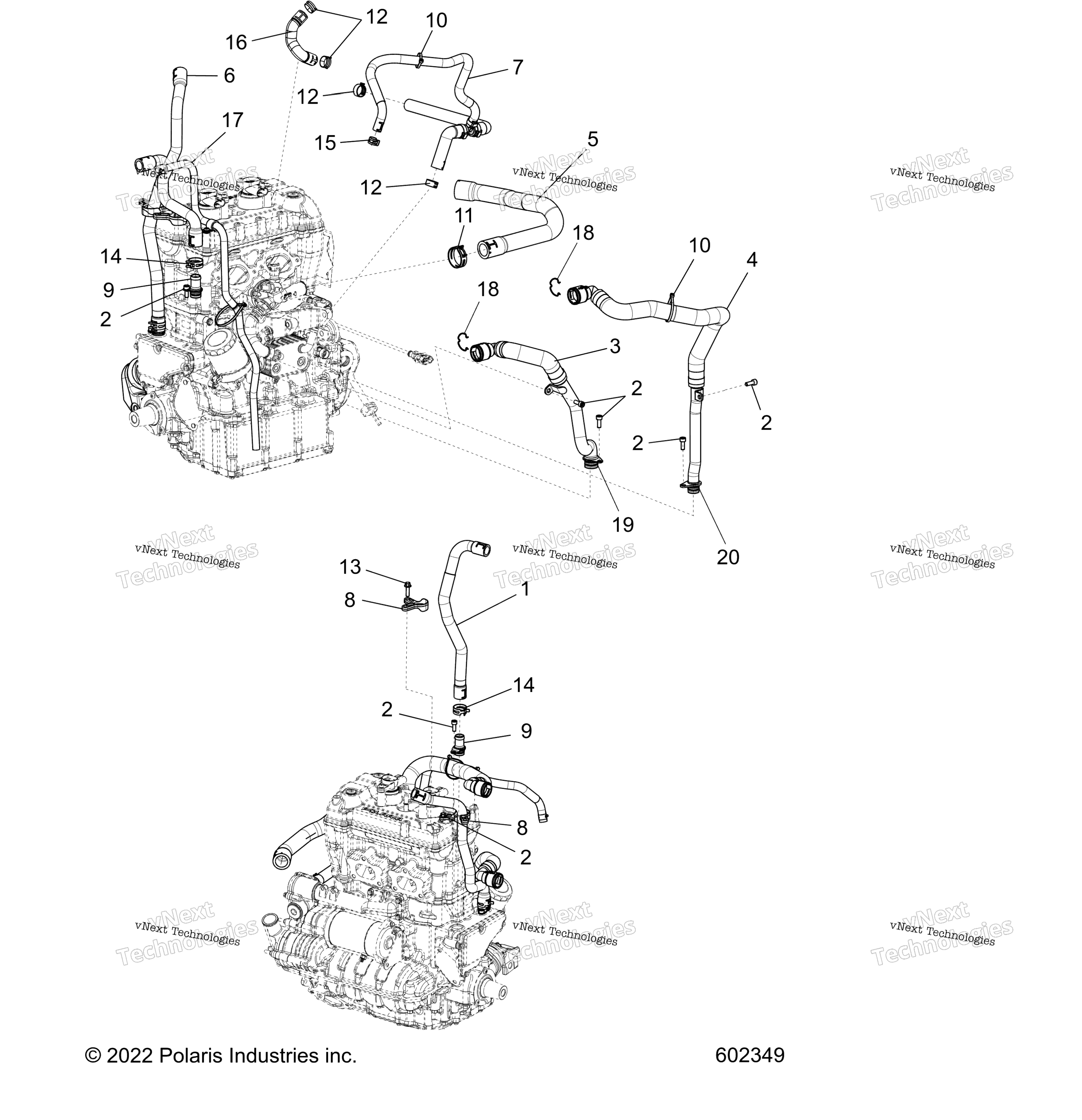 Engine, масляный охлаждение Hoses S24tde9fs