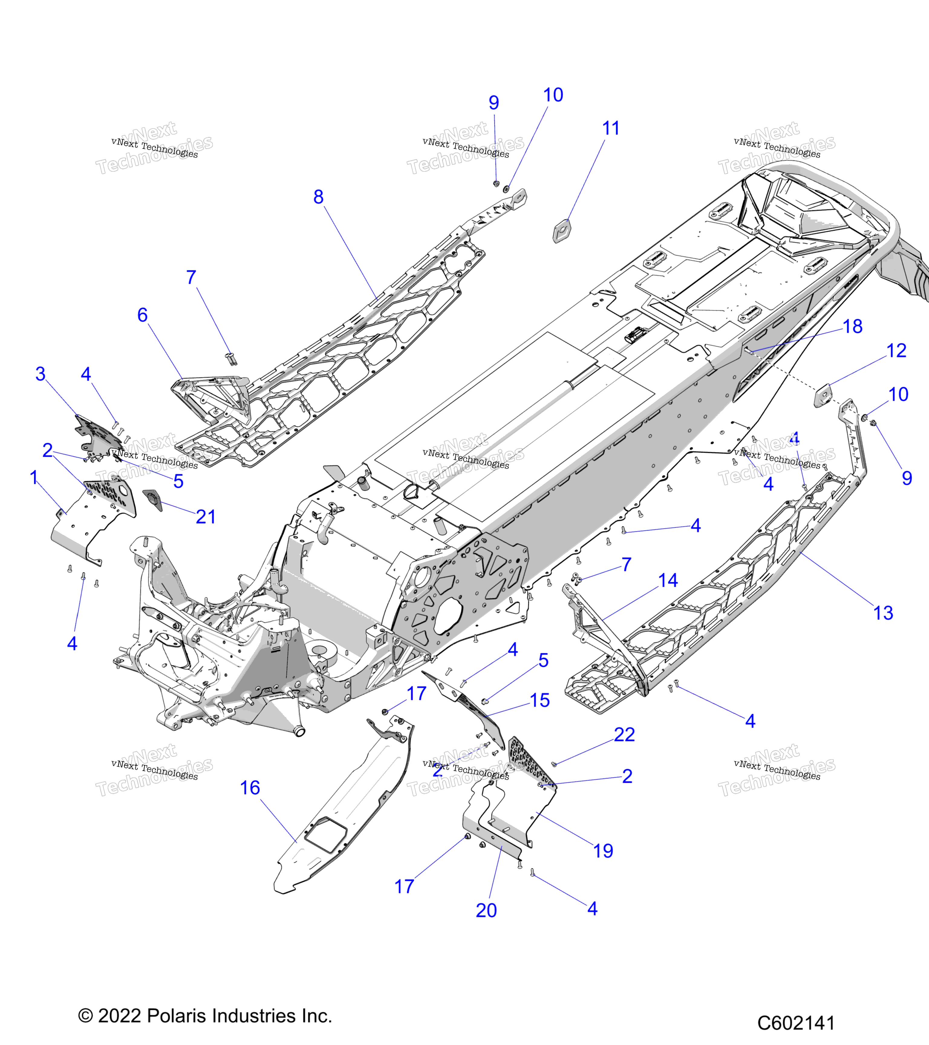 Chassis, сцепление Guard, Footrests, & Runningboards
