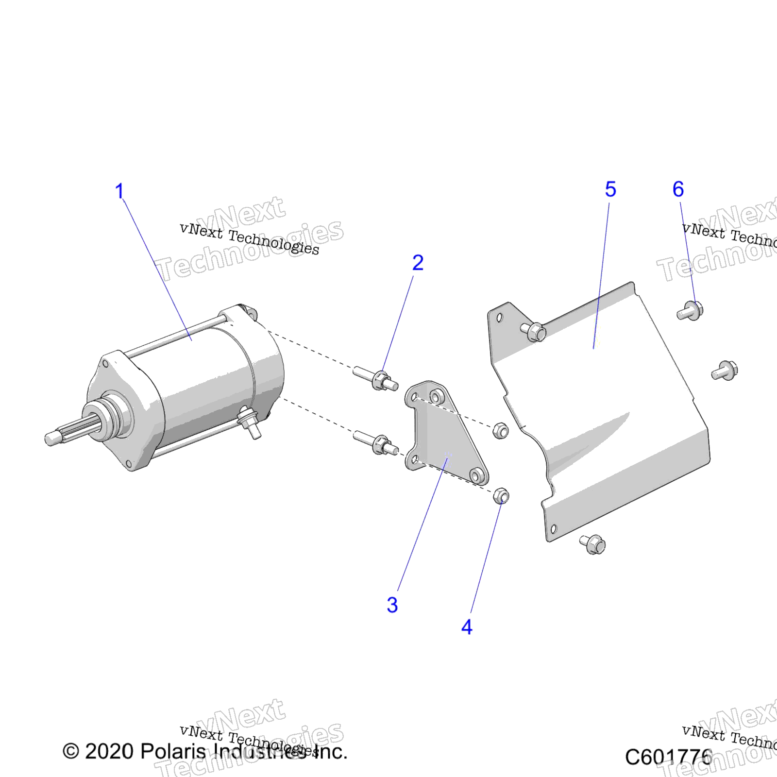 Двигатель, стартер Motor/Shield S24tdk9fs