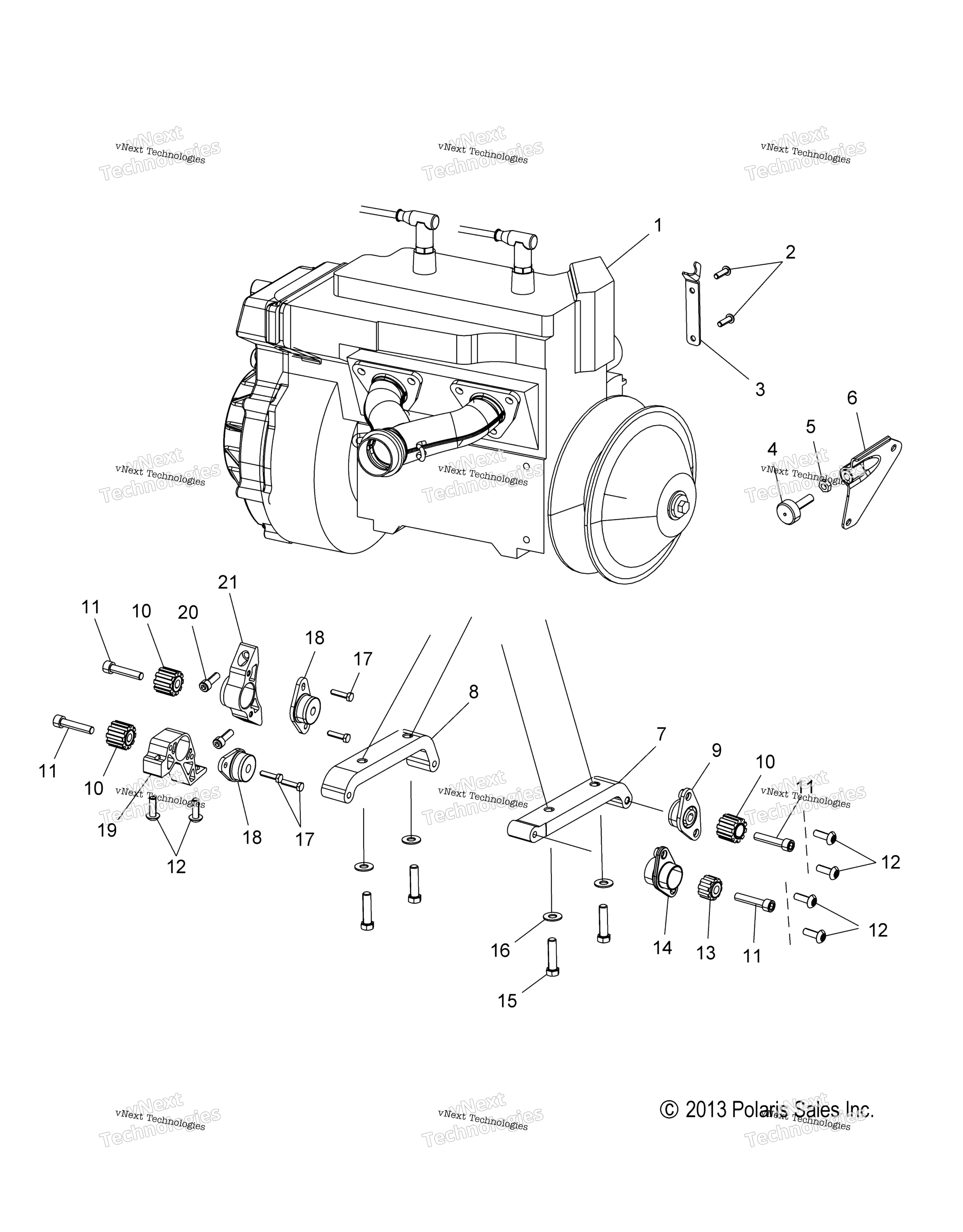 Двигатель, крепление & Short Block