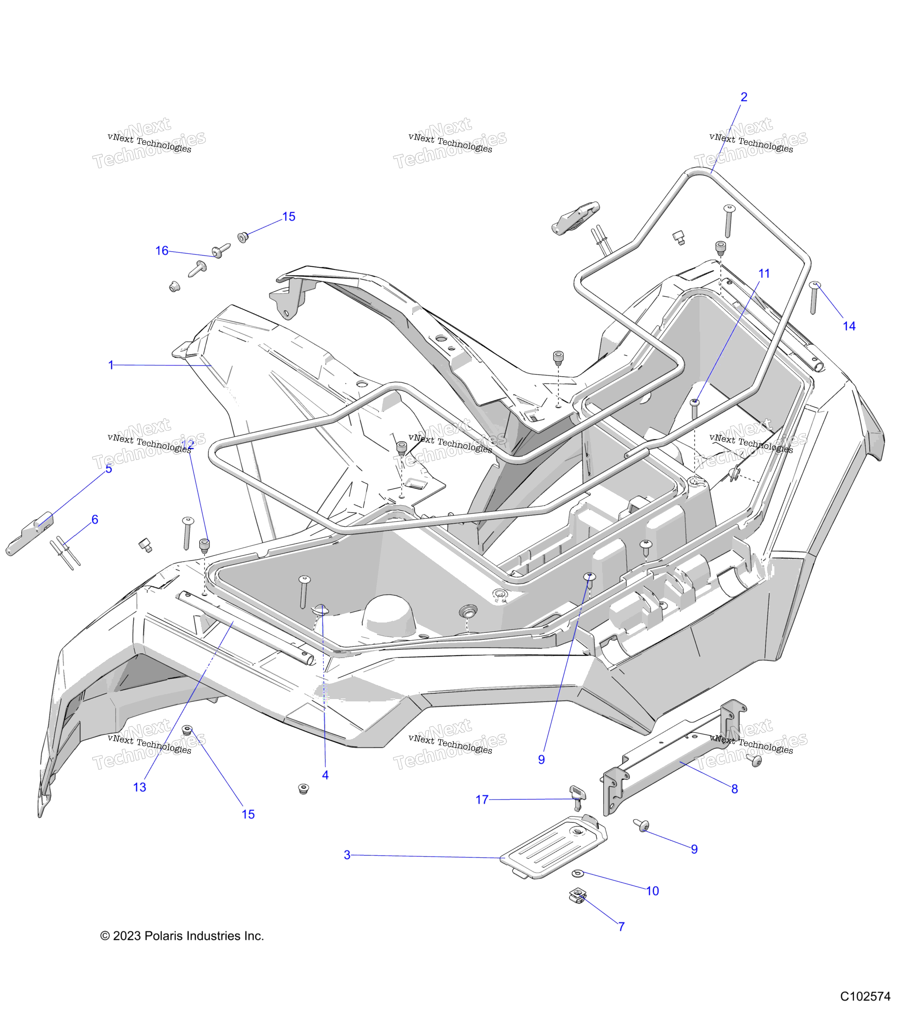 Body, передний Cab A24see57a1 / A3 / A6 / A9 / B1 / B3 / B6 / B9 (C102574)