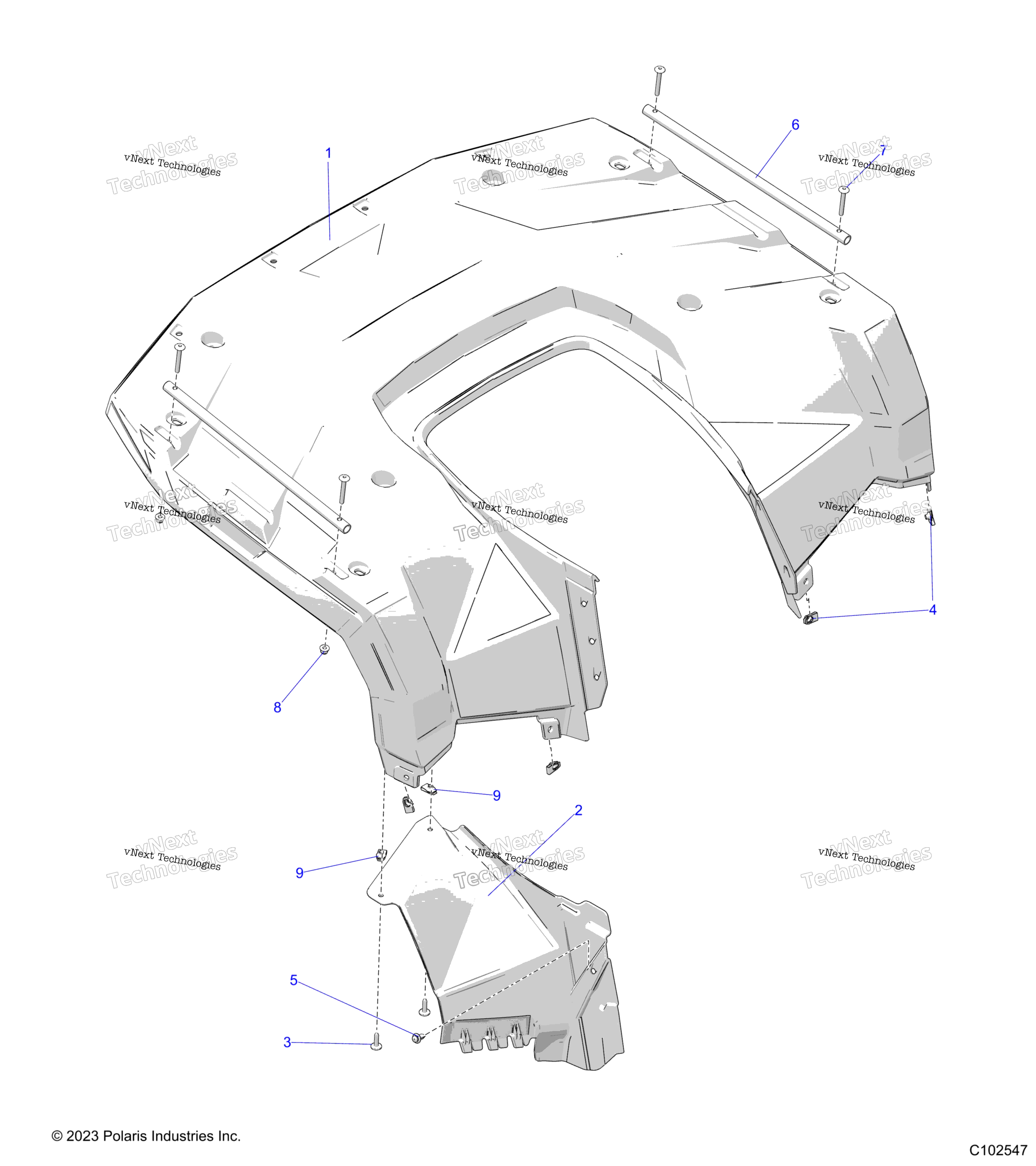 Body, задний Cab A24see57a1 / A3 / A6 / A9 / B1 / B3 / B6 / B9