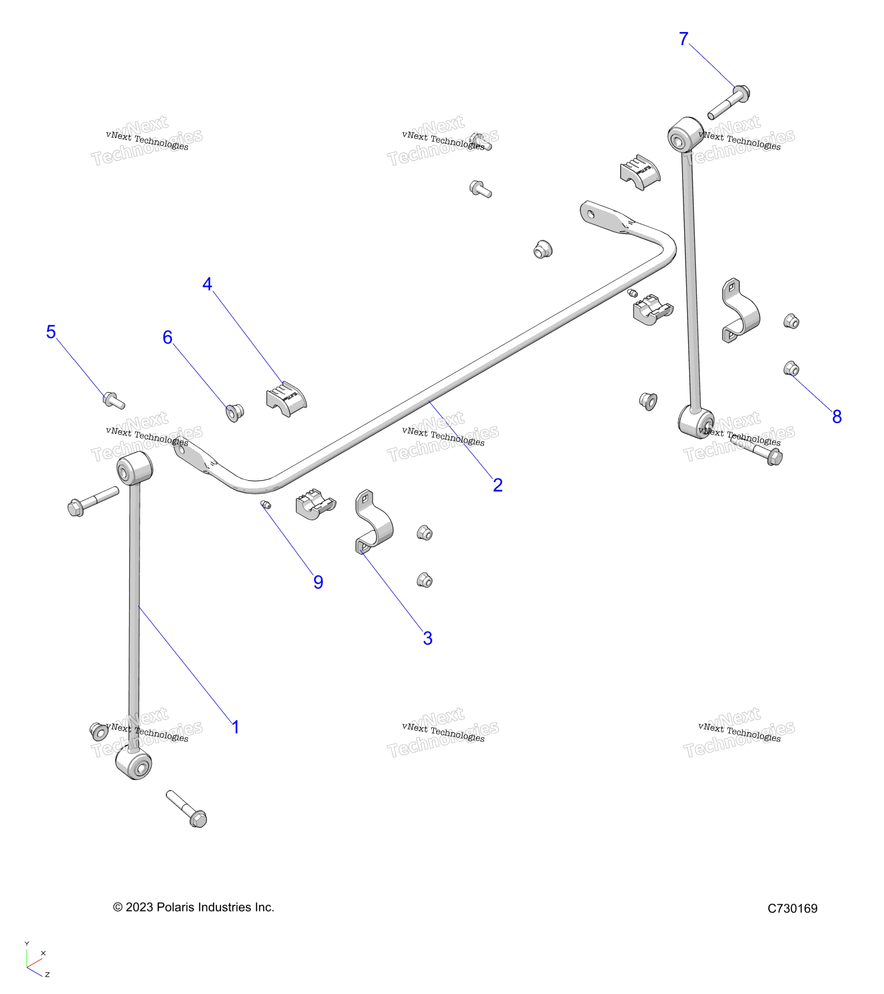 Подвеска, передняя Stabilizer Bar R23maa57b1/Eb5/B9