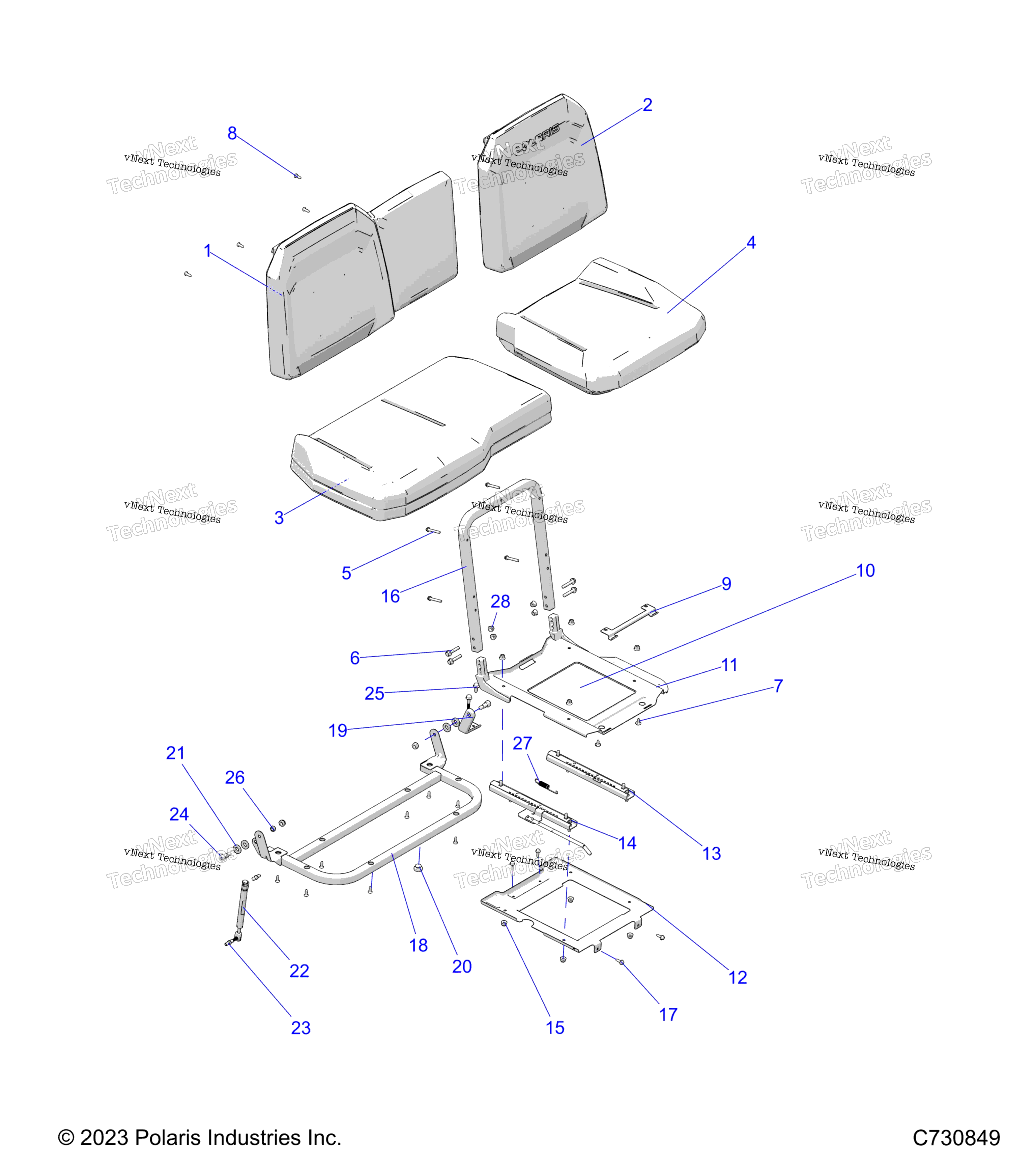 Кузов, сиденье Asm. And Slider - R23rse99a9/B9/Aj/Bj/Ak/Bk/Ax/Bx