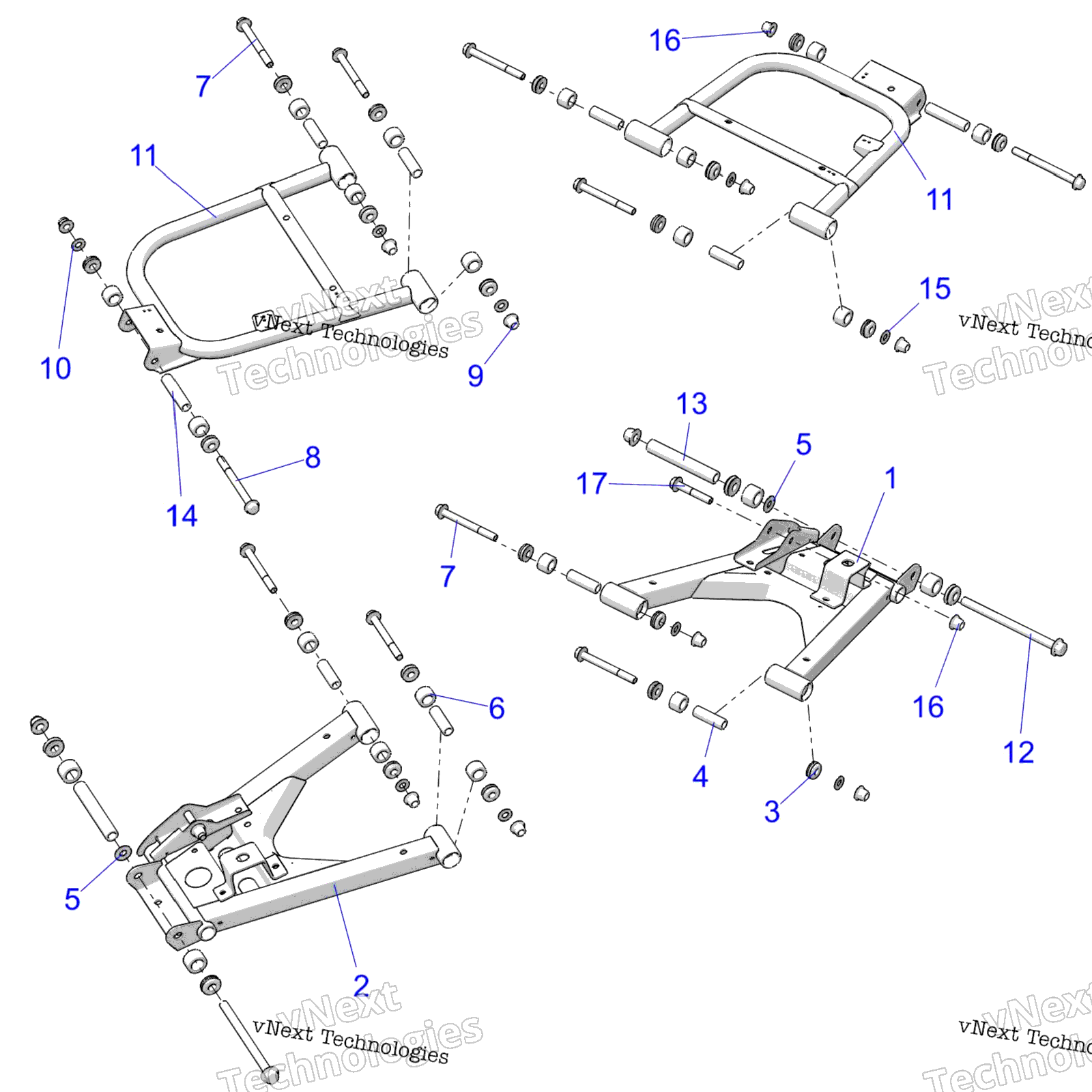 Подвеска, задняя Control Arms - R23rse99a9/B9/Aj/Bj/Ak/Bk/Ax/Bx