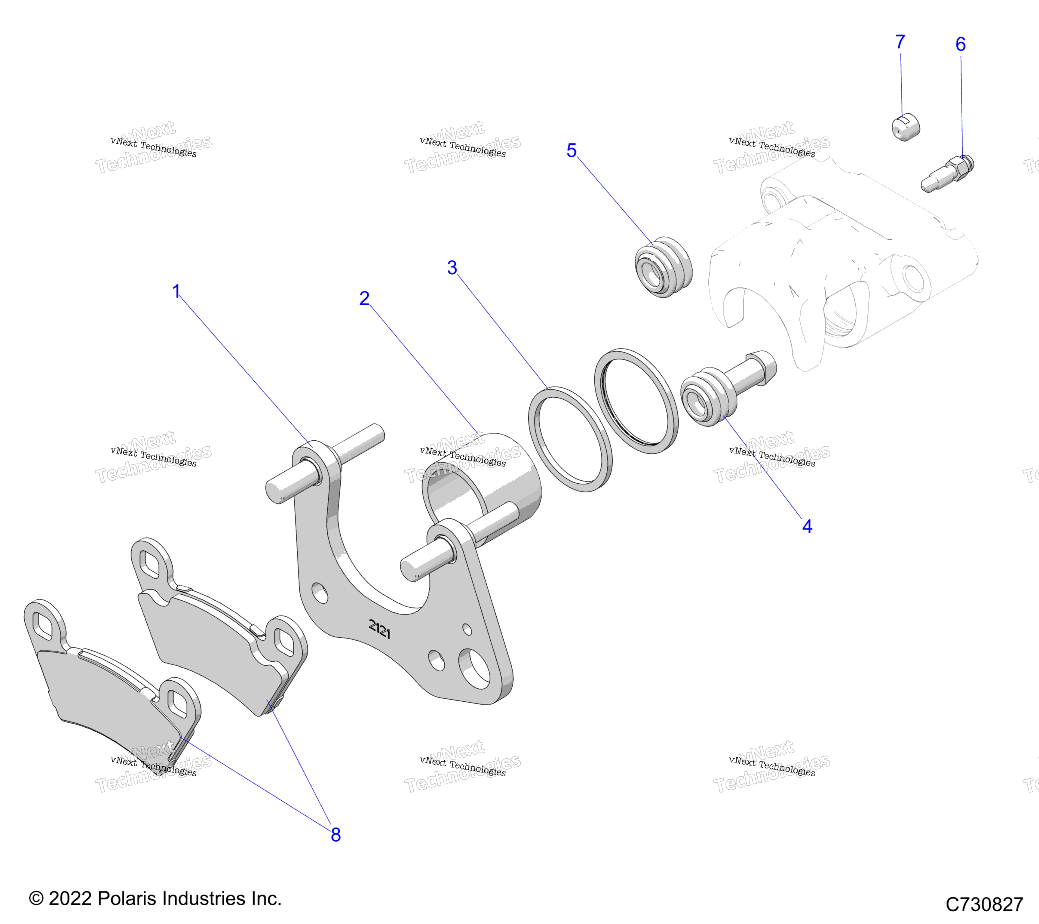 Brakes, Caliper, передний