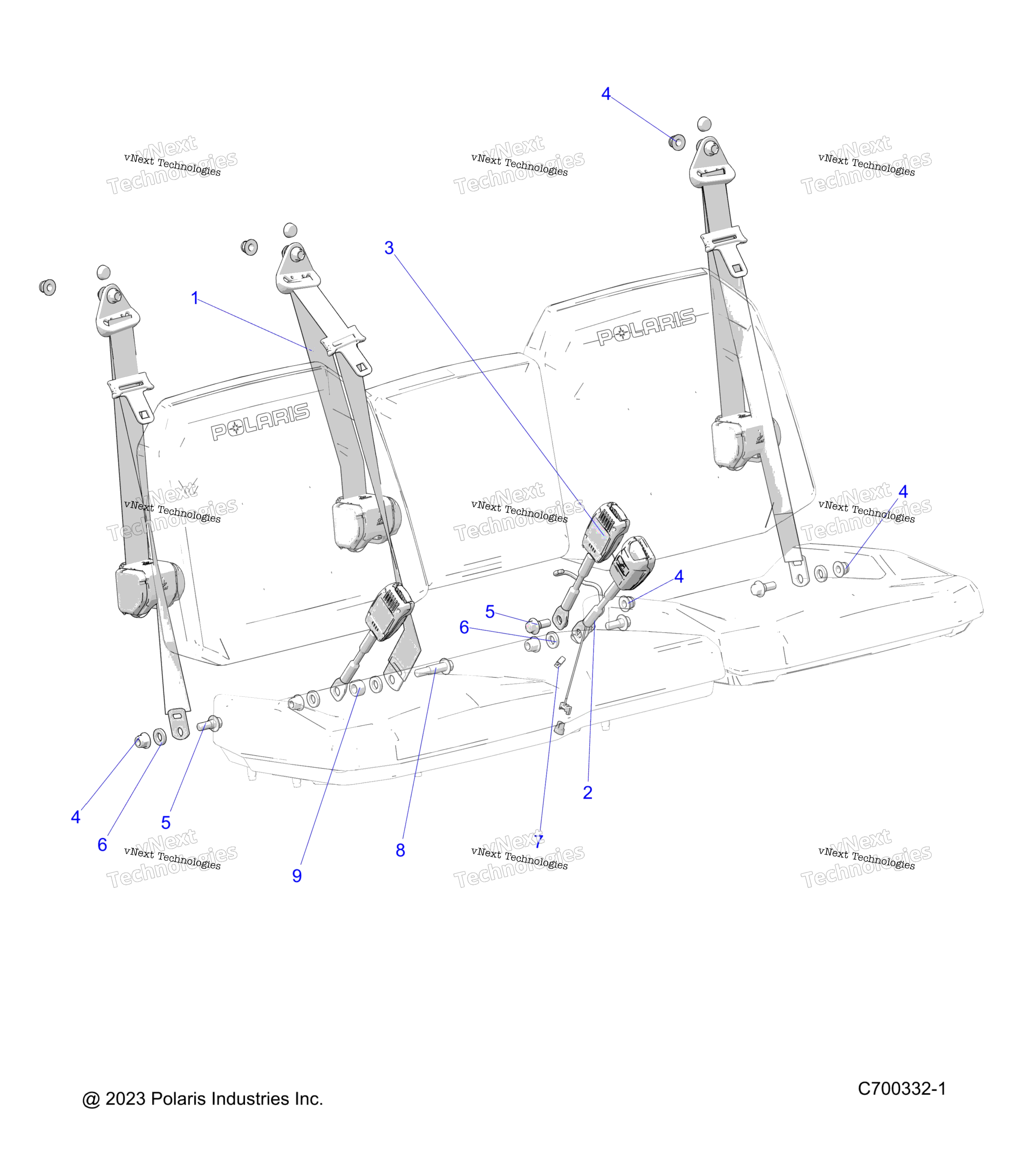 Кузов, сиденье Belt Mounting