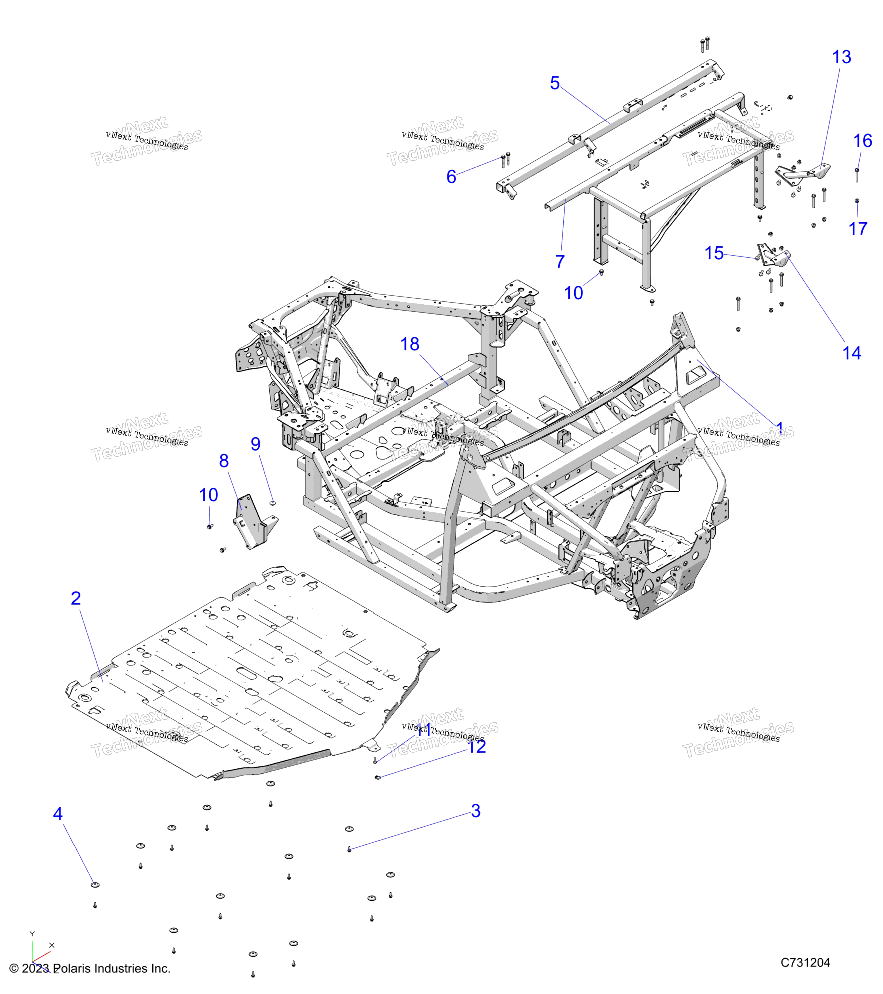 Шасси, основная рама And Skid Plates